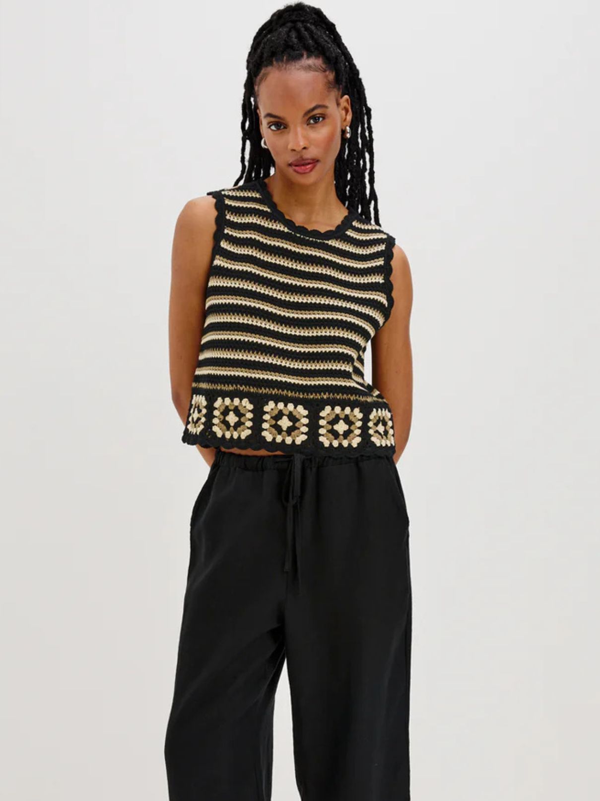 Rails Hazel Crochet Top in Milos