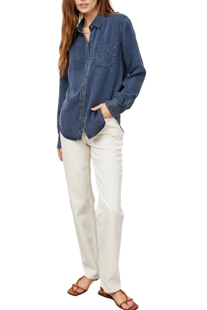 Rails Ingrid Denim Shirt in Dark Vintage
