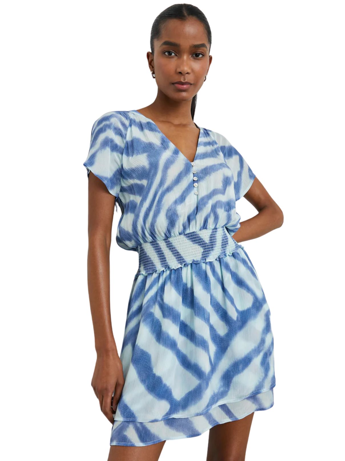 Rails Karla Blue Watercolor Stripe Dress