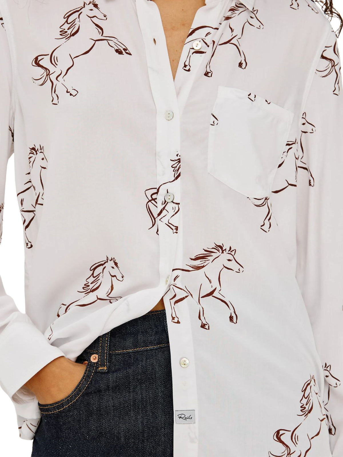 Rails Kathryn Shirt – Brown Stallion
