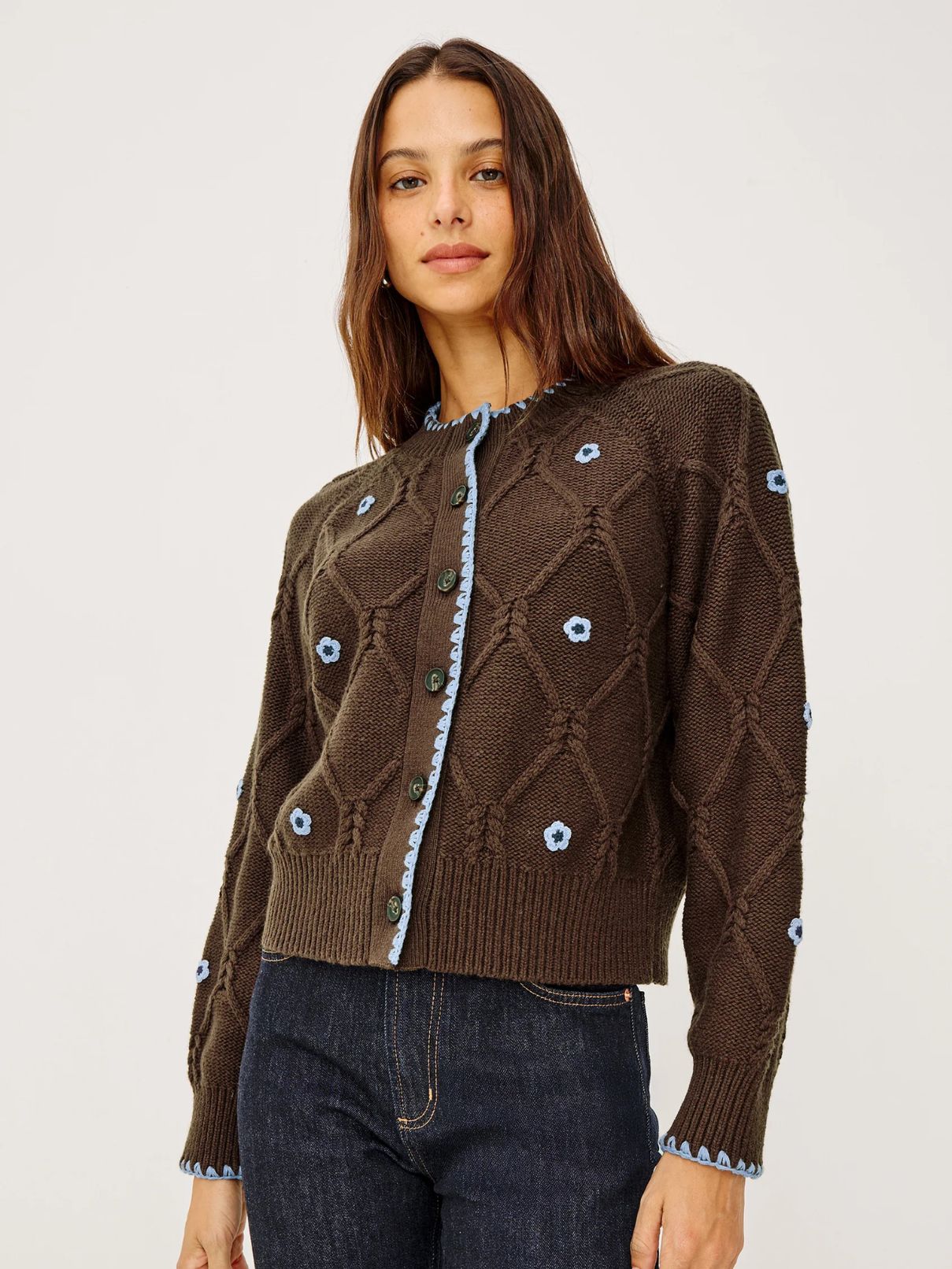Rails Laurie Sweater in Walnut Daisy