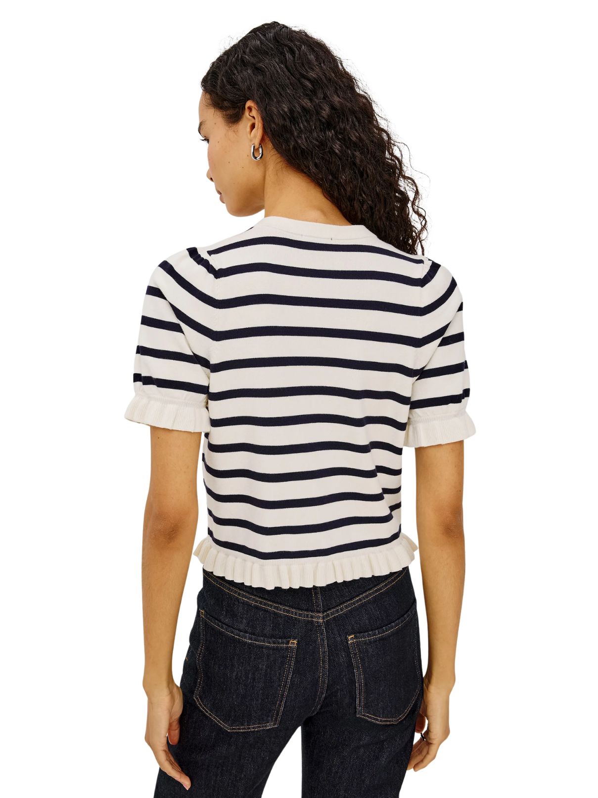 Rails Lora Top in Ivory Navy Stripe