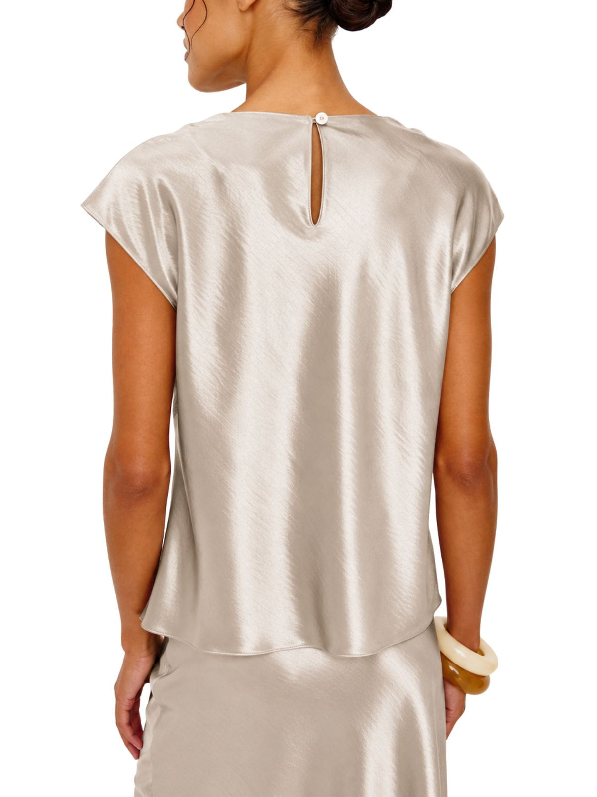 Rails Loretta Satin Cowl Neck Top in Mink