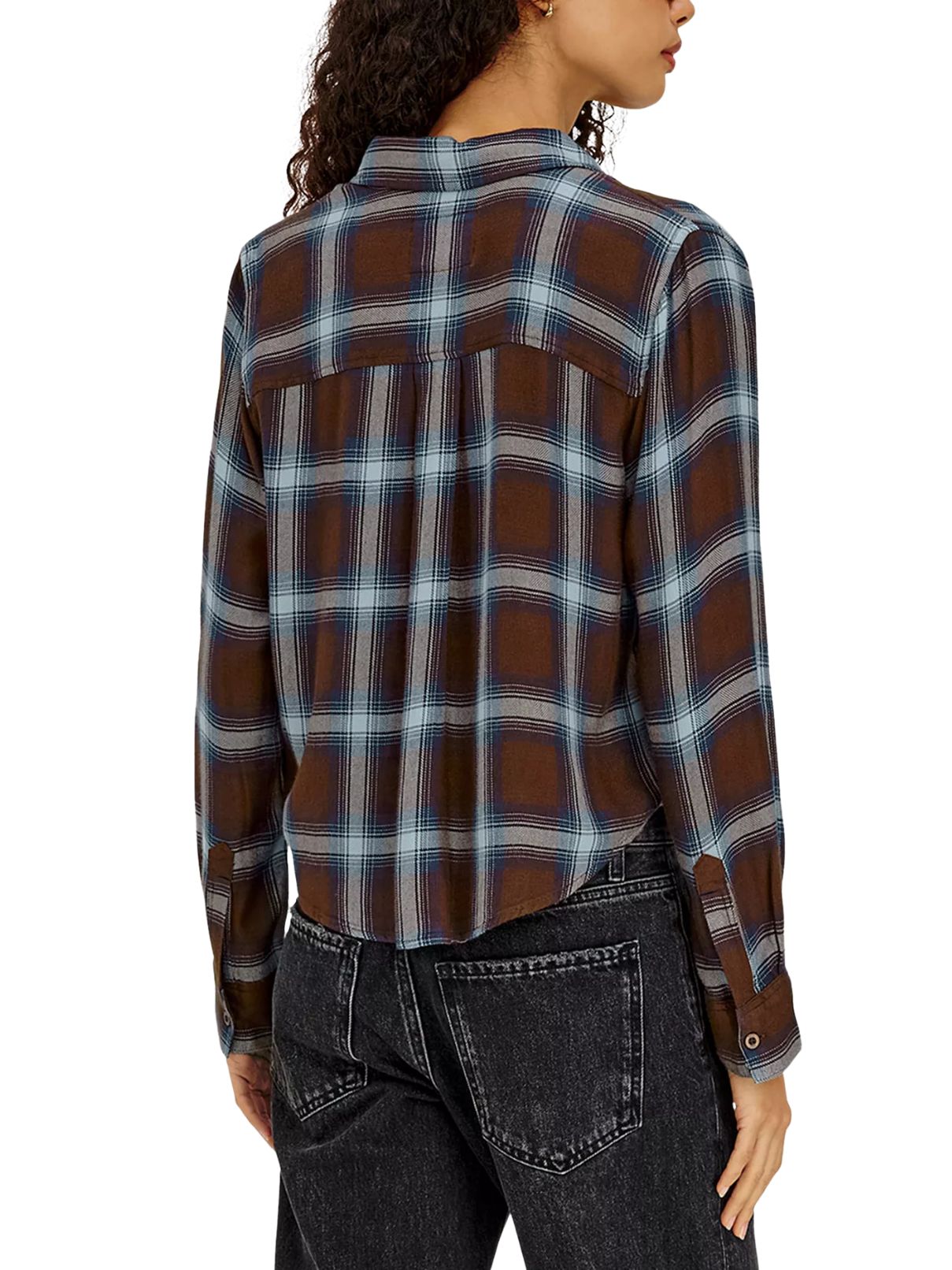 Rails Malin Button Front Shirt – Espresso Indigo