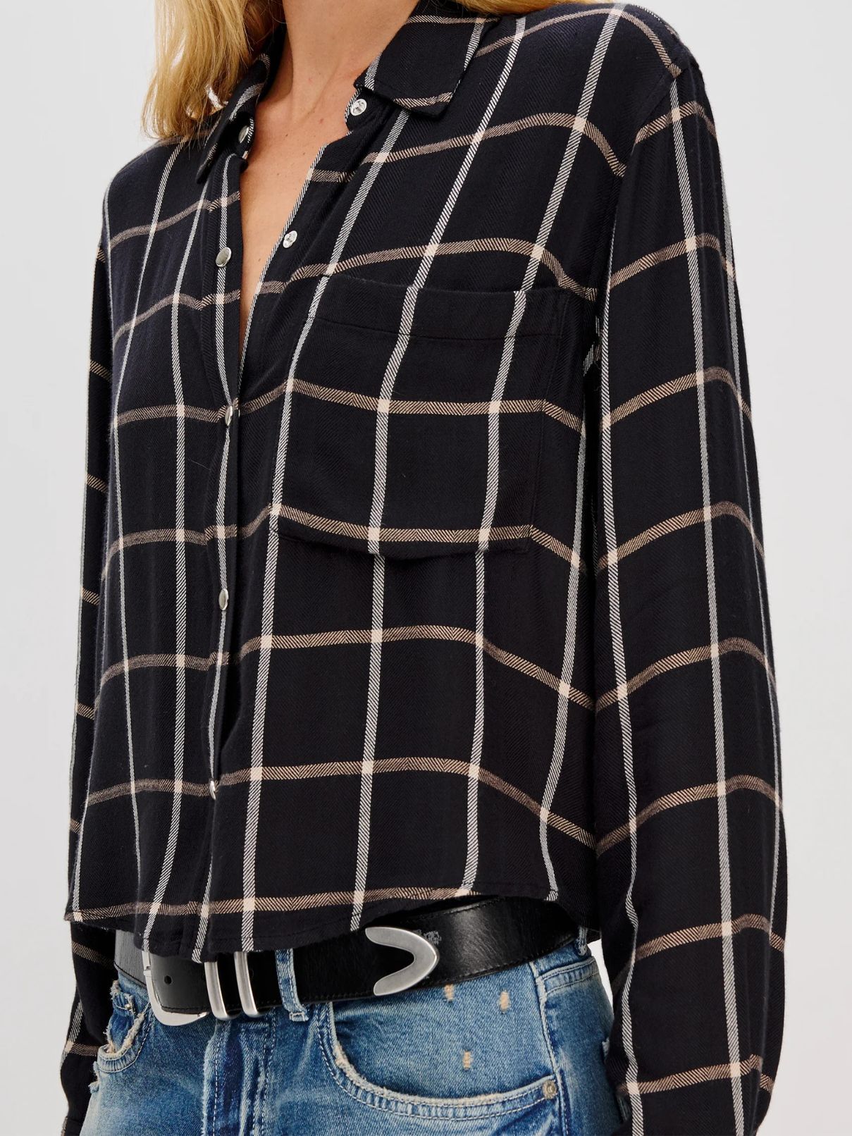 Rails Malin Shirt in Onyx Sand Birch