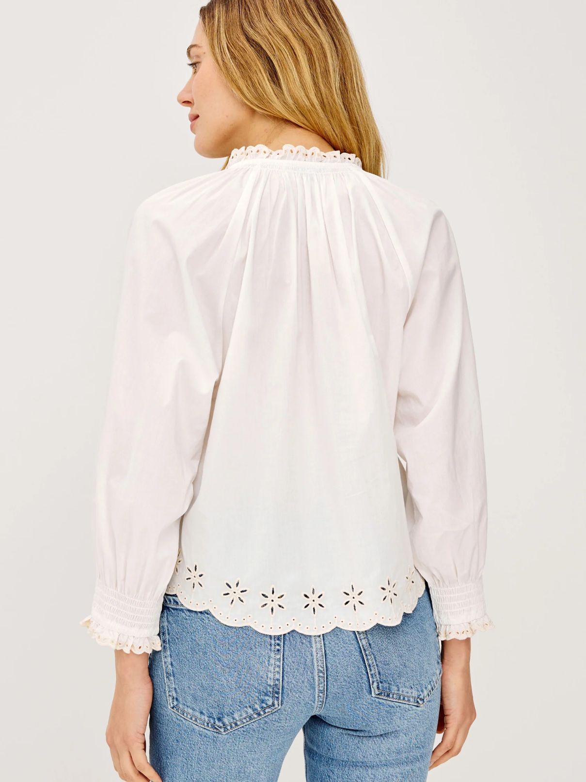 Rails Mariah Oat Embroidered Top