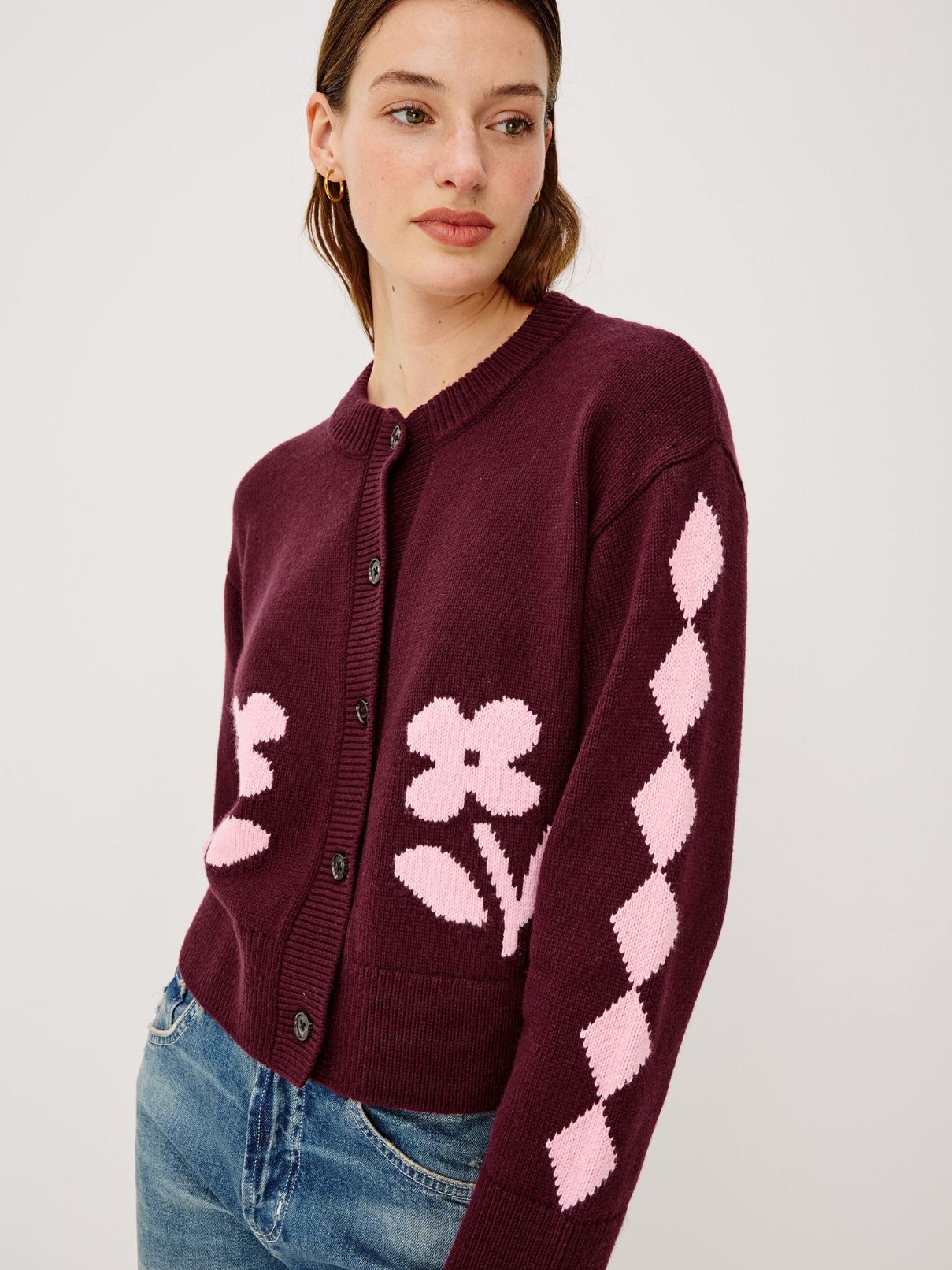 Rails Mavie Garnet Daisy Cardigan