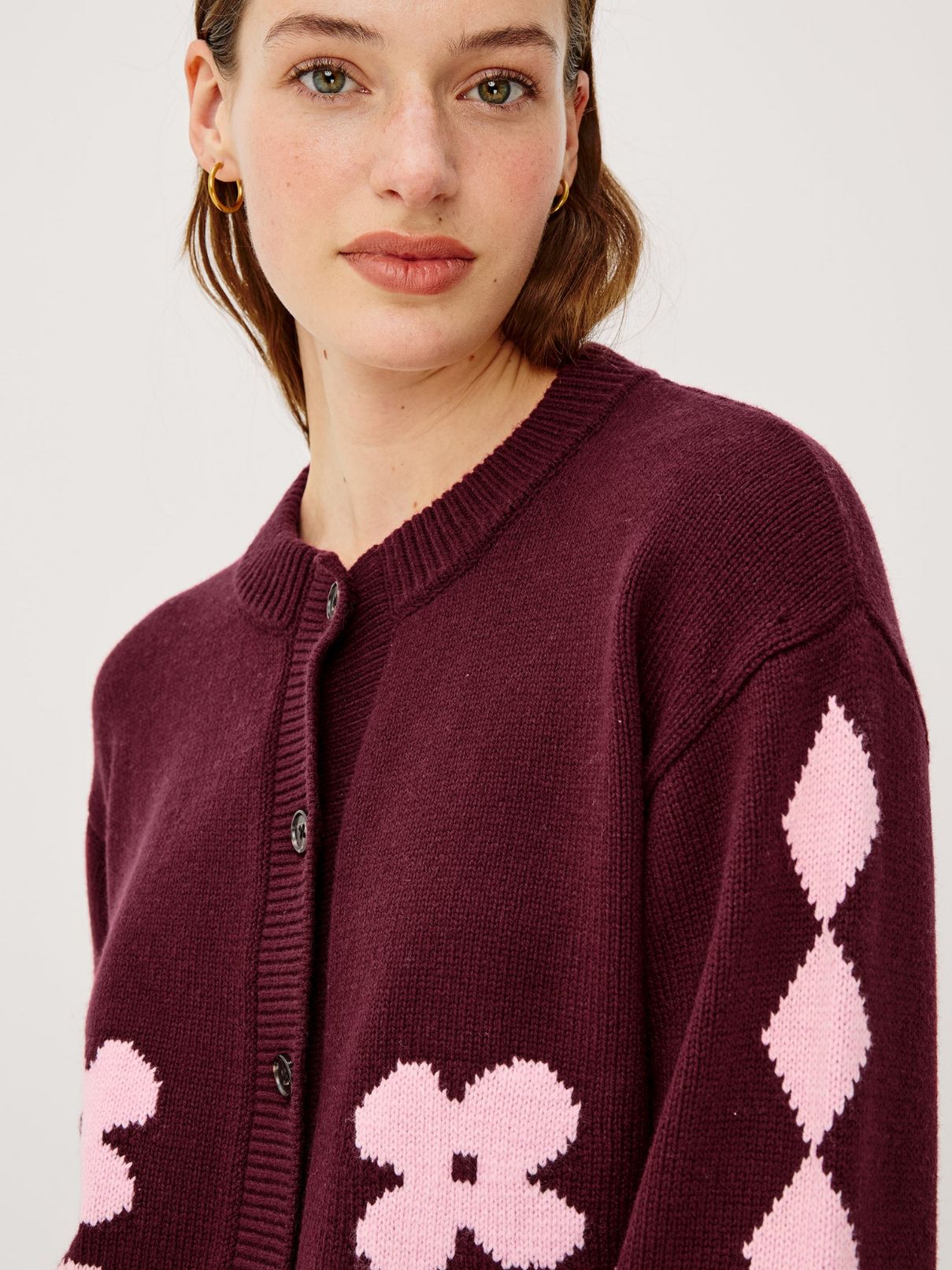 Rails Mavie Garnet Daisy Cardigan