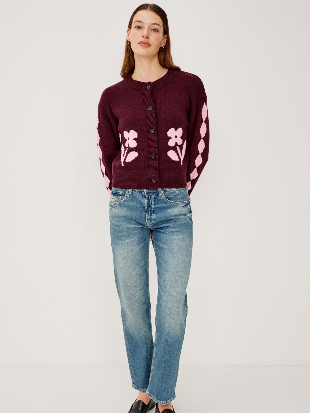 Rails Mavie Garnet Daisy Cardigan