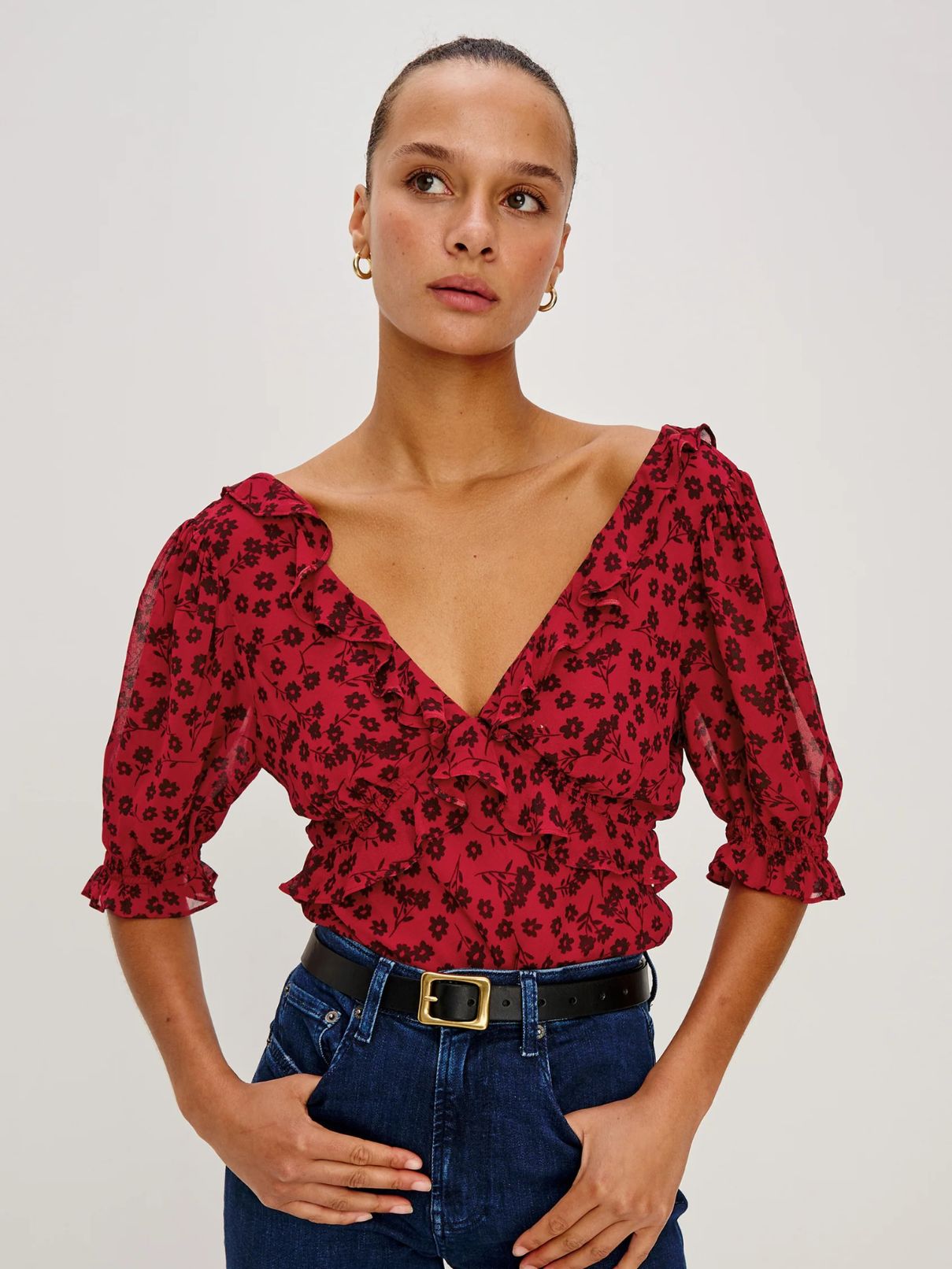 Rails Miramar in Carmine Daisies