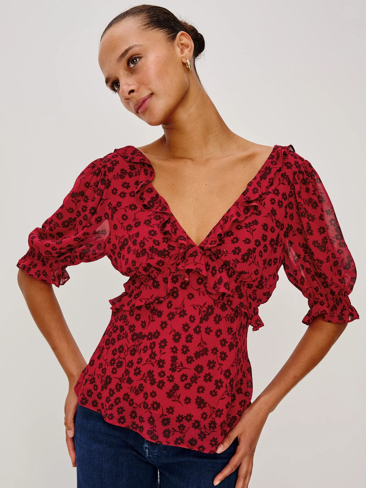 Rails Miramar in Carmine Daisies