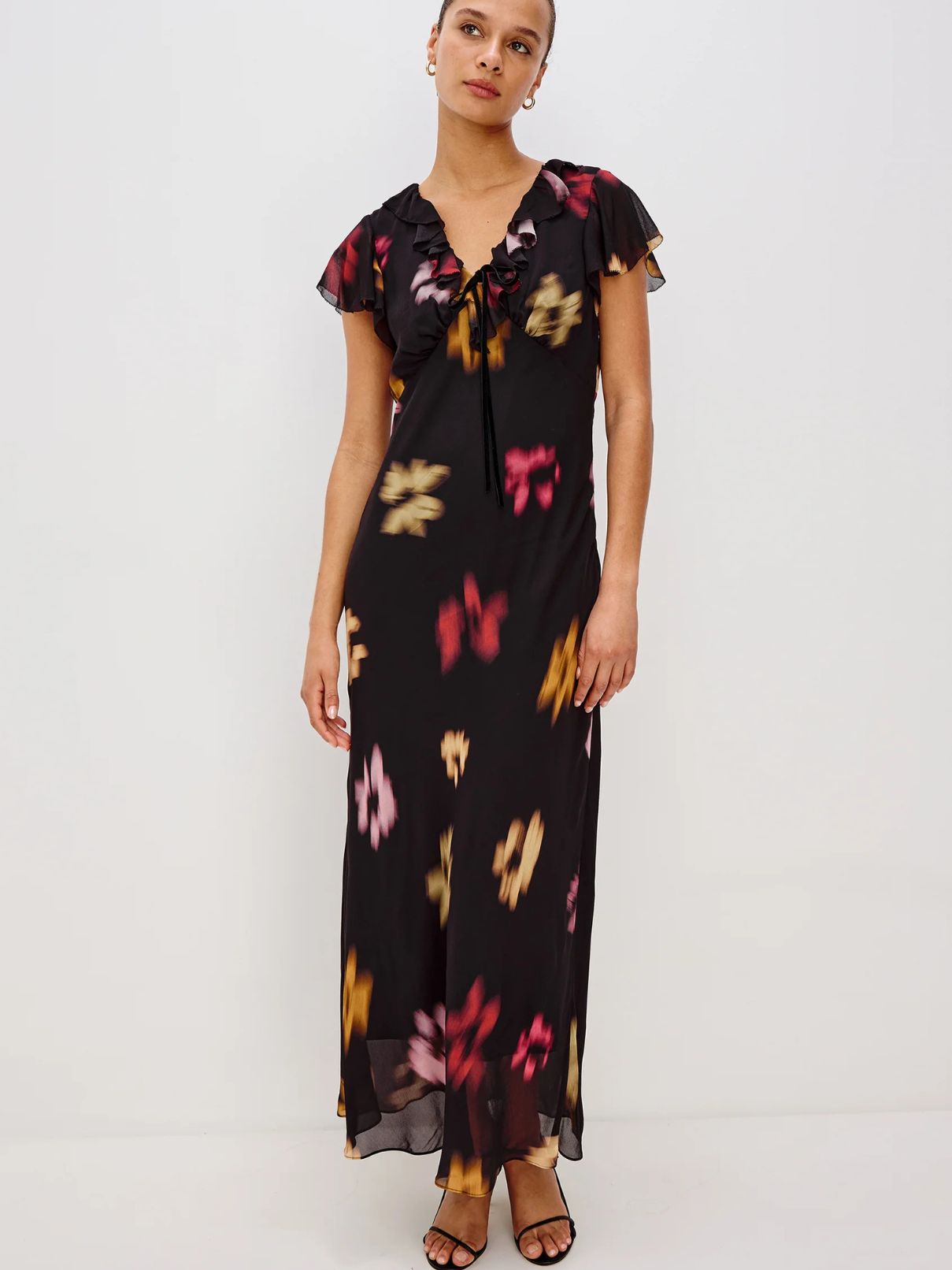 Rails Neela Dress in Onyx Blurred Floral