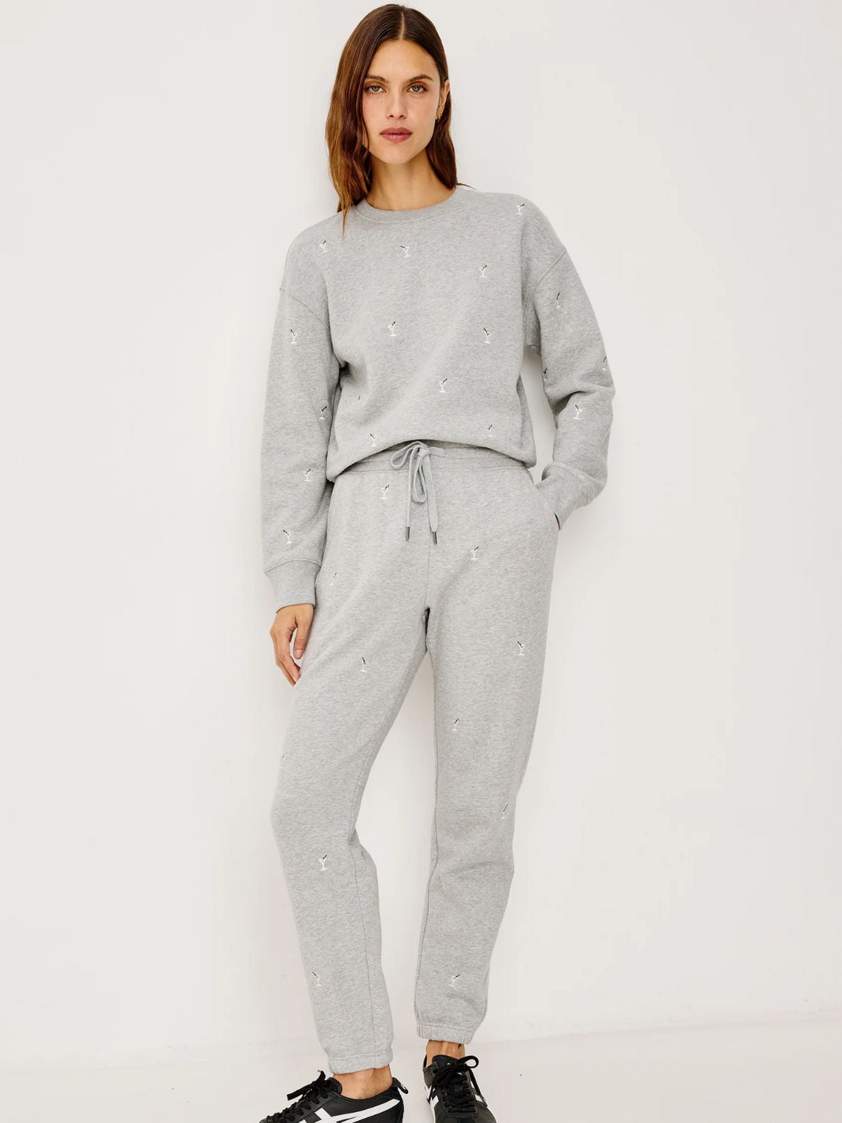 Rails Ramona Heather Grey Martini Embroidered Sweatshirt