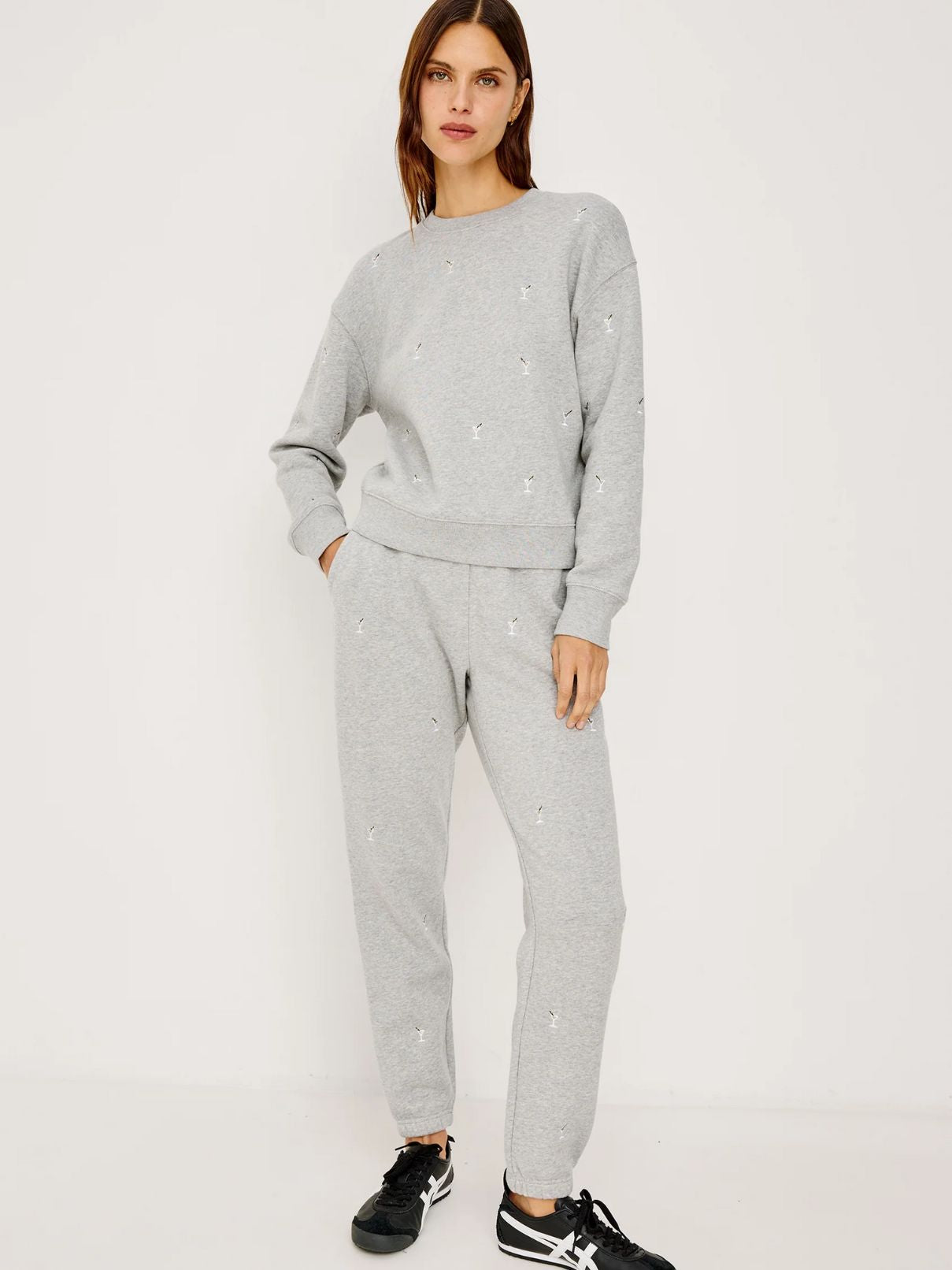 Rails Ramona Heather Grey Martini Embroidered Sweatshirt