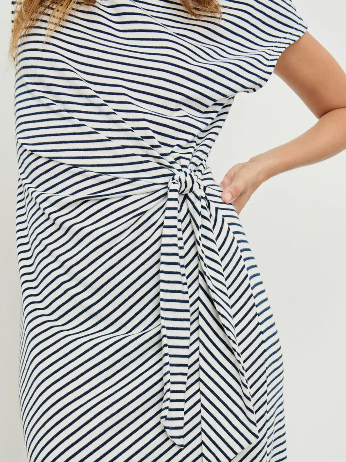 Rails Selah Dress in Ivory/Navy Micro Stripe