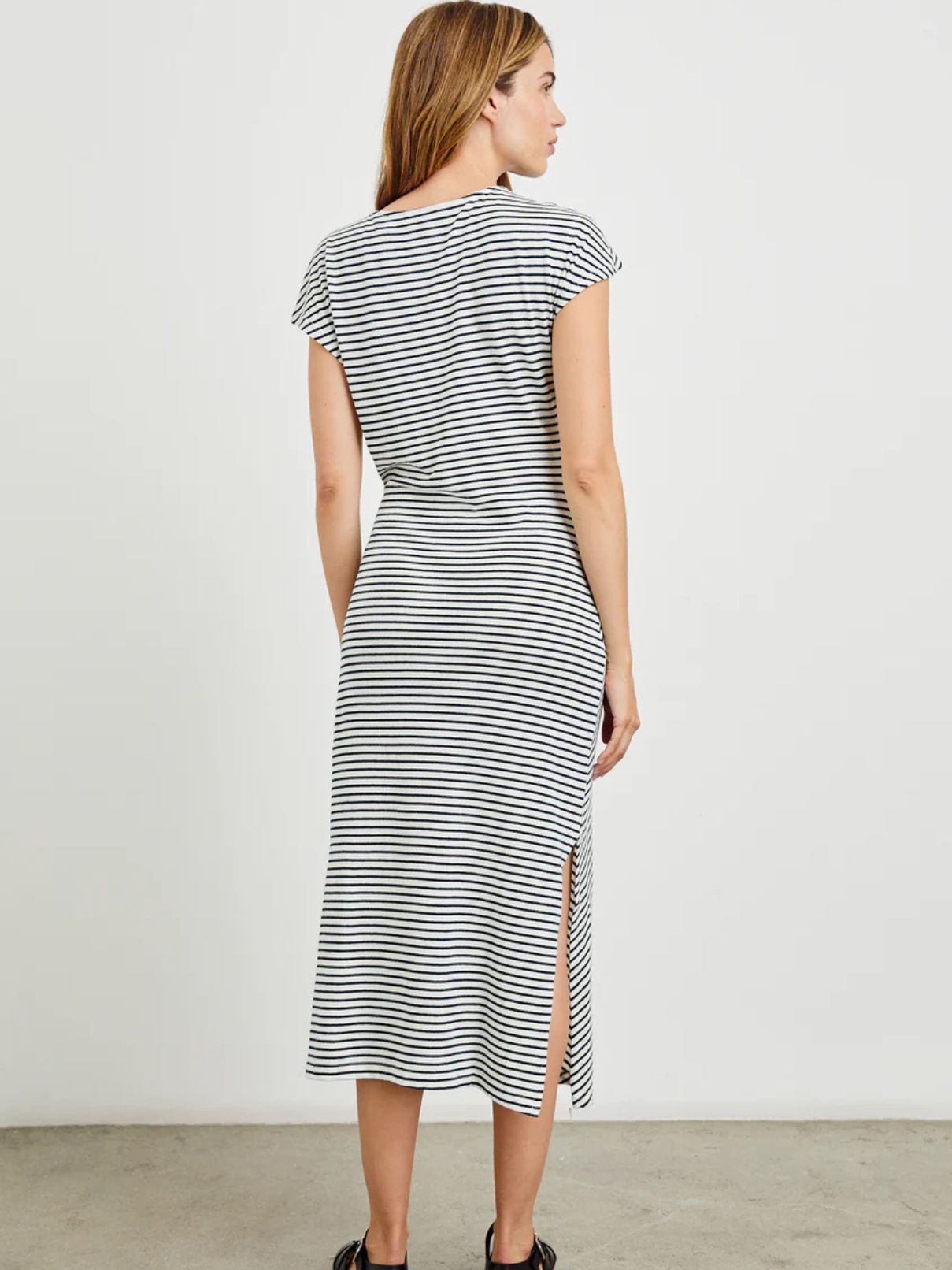 Rails Selah Dress in Ivory/Navy Micro Stripe