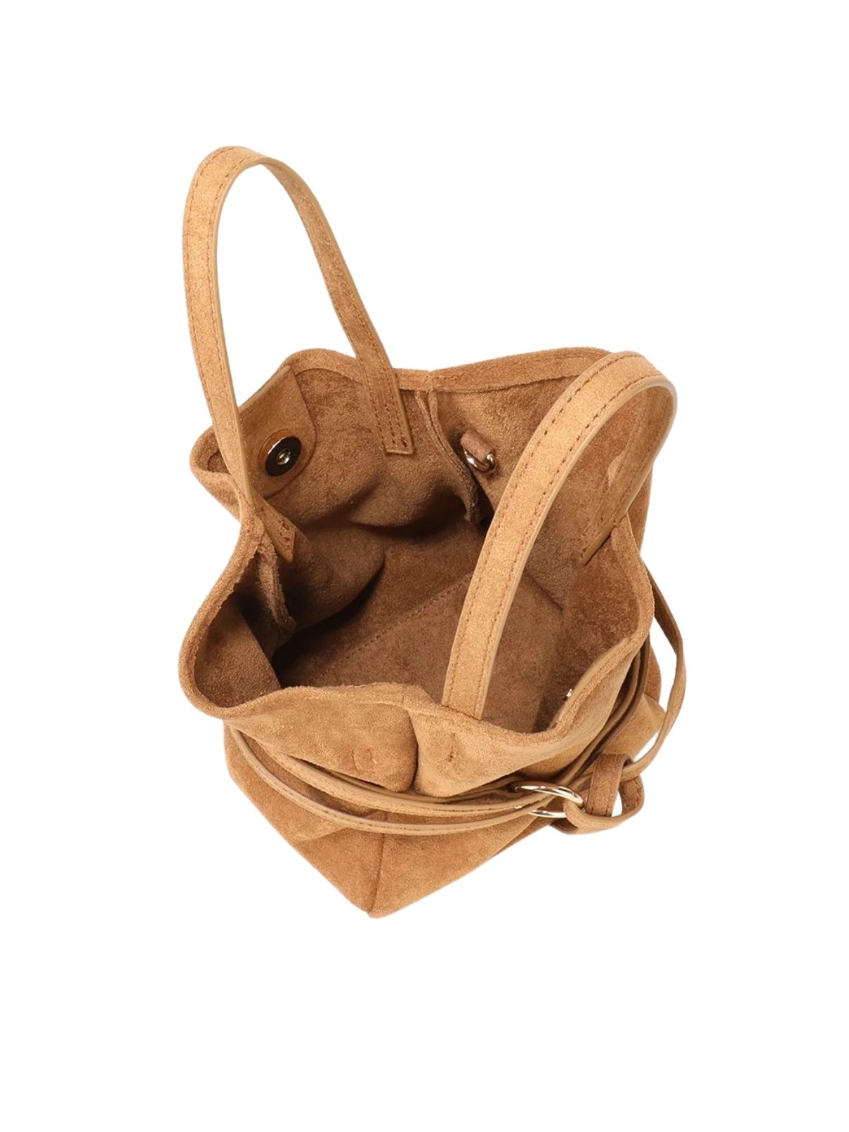 Remi & Reid Blythe Mini Faux Suede Tote – Camel