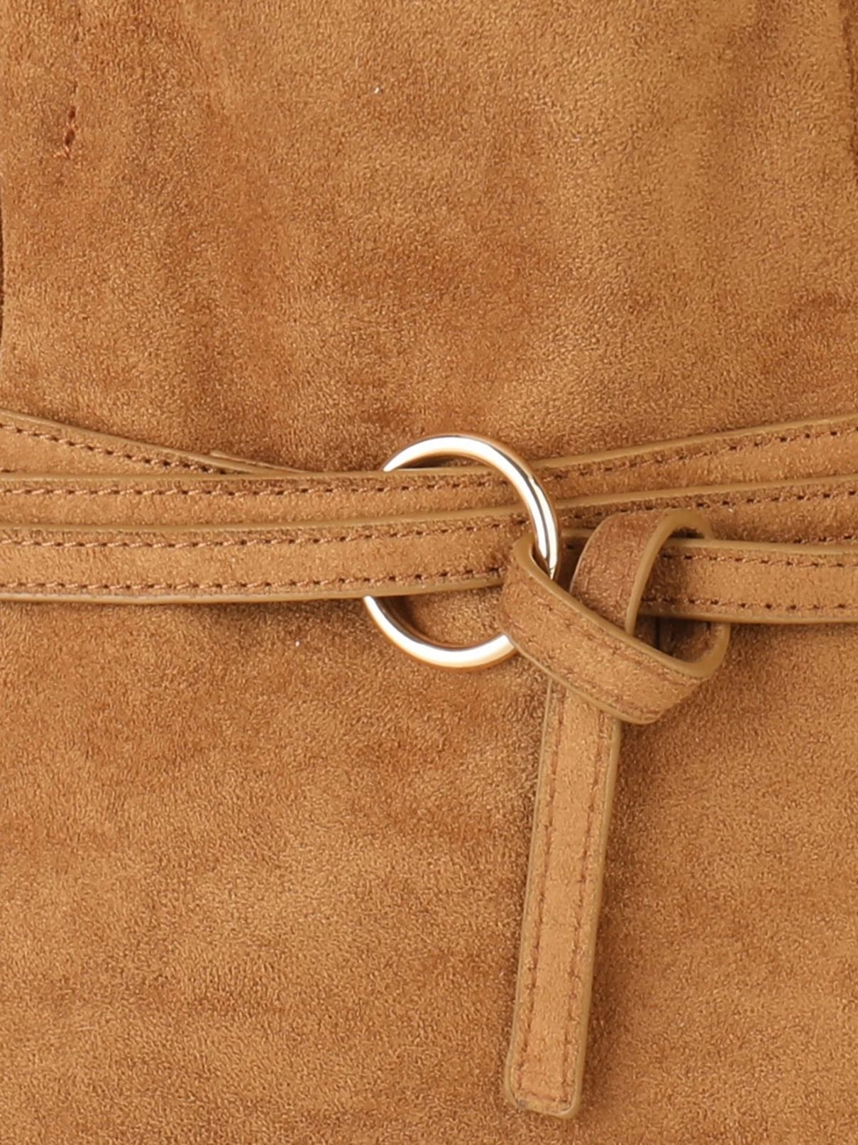 Remi & Reid Blythe Mini Faux Suede Tote – Camel