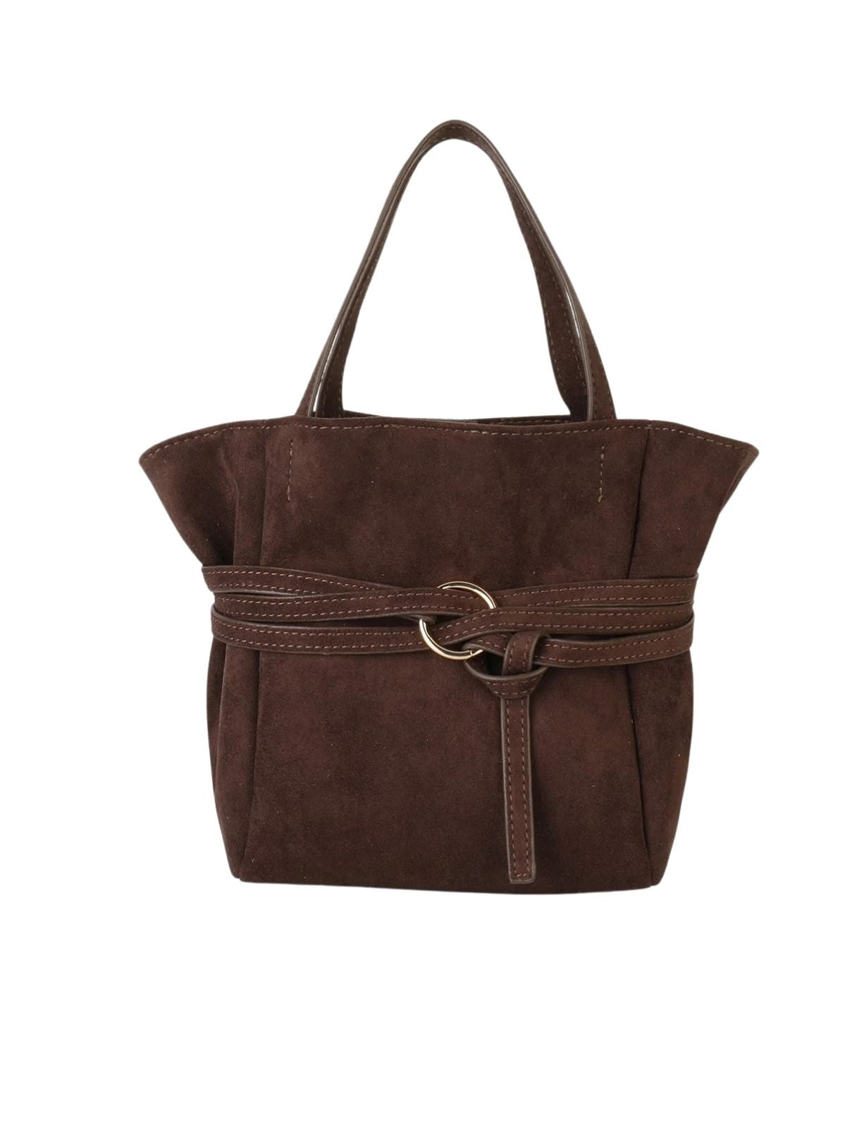 Remi & Reid Blythe Mini Faux Suede Tote – Chocolate