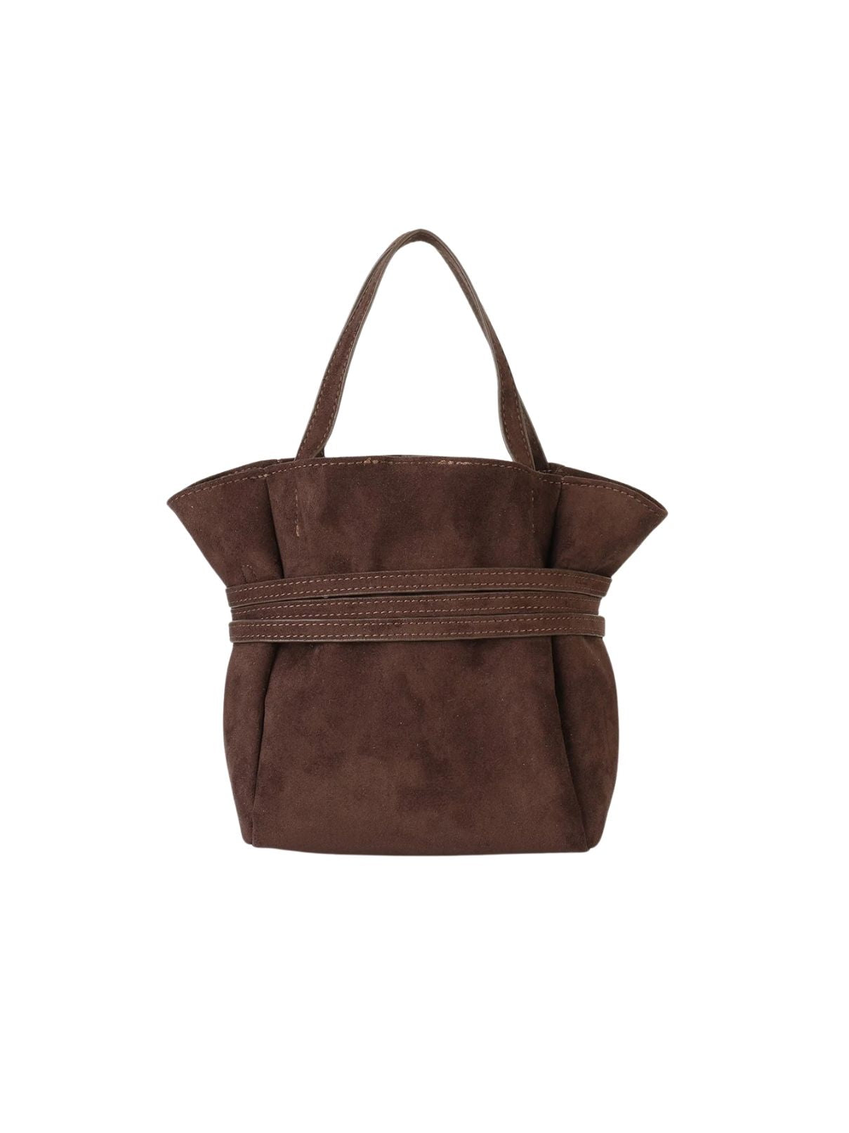 Remi & Reid Blythe Mini Faux Suede Tote – Chocolate