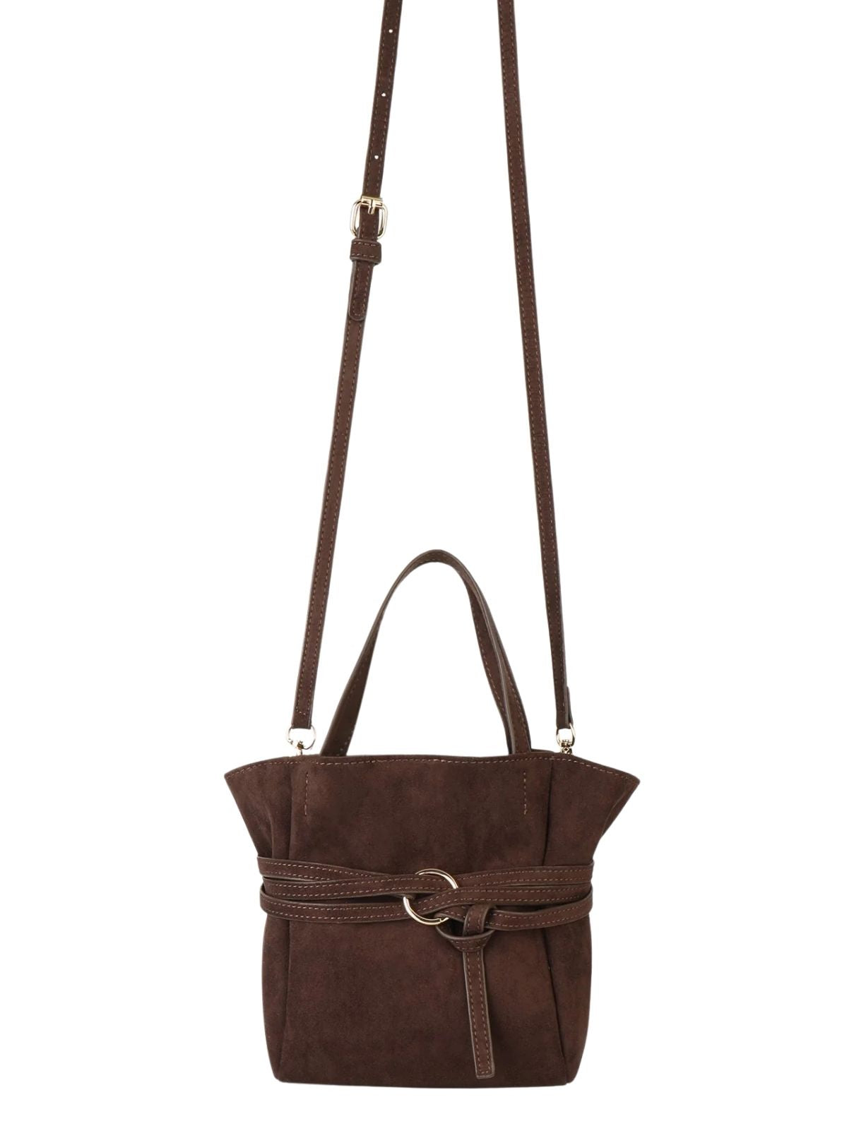 Remi & Reid Blythe Mini Faux Suede Tote – Chocolate