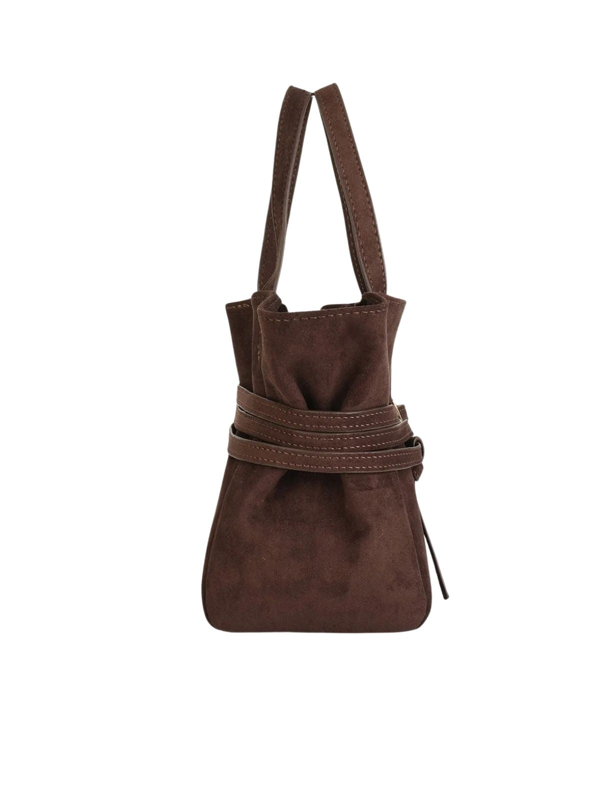 Remi & Reid Blythe Mini Faux Suede Tote – Chocolate