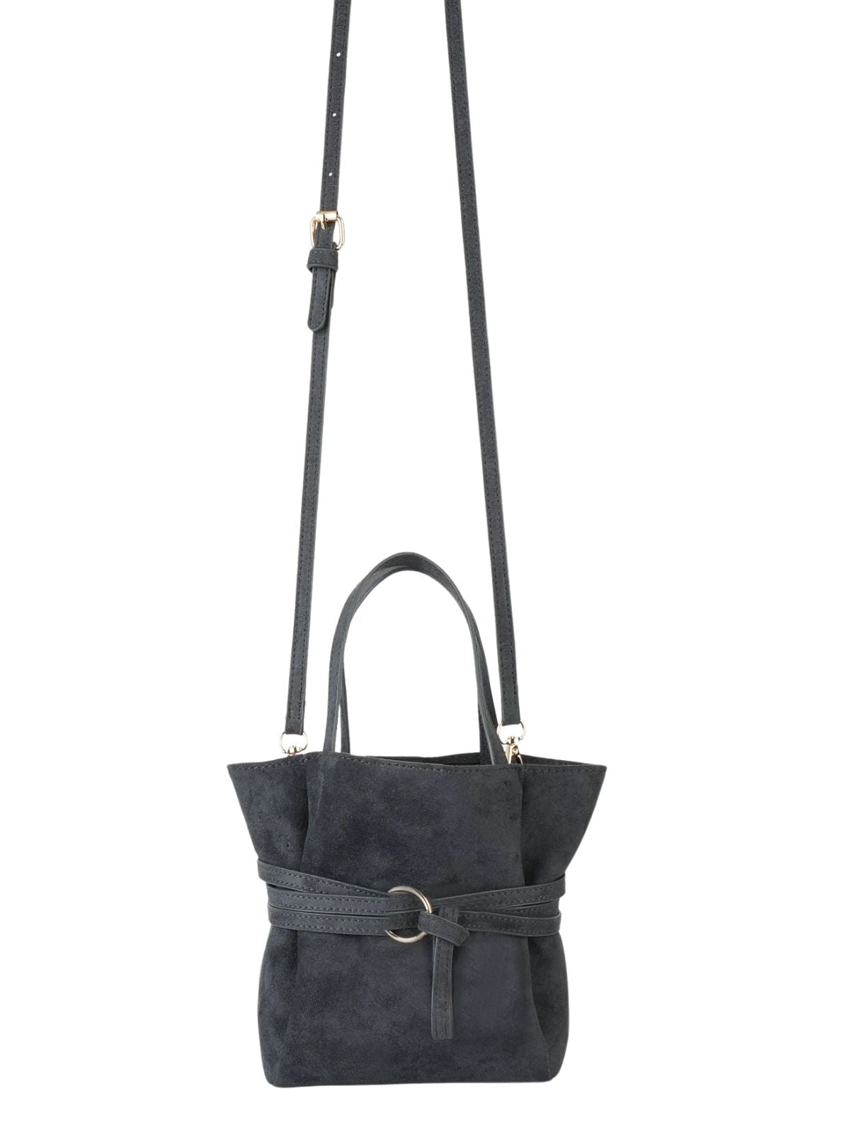 Remi & Reid Blythe Mini Faux Suede Tote – Slate