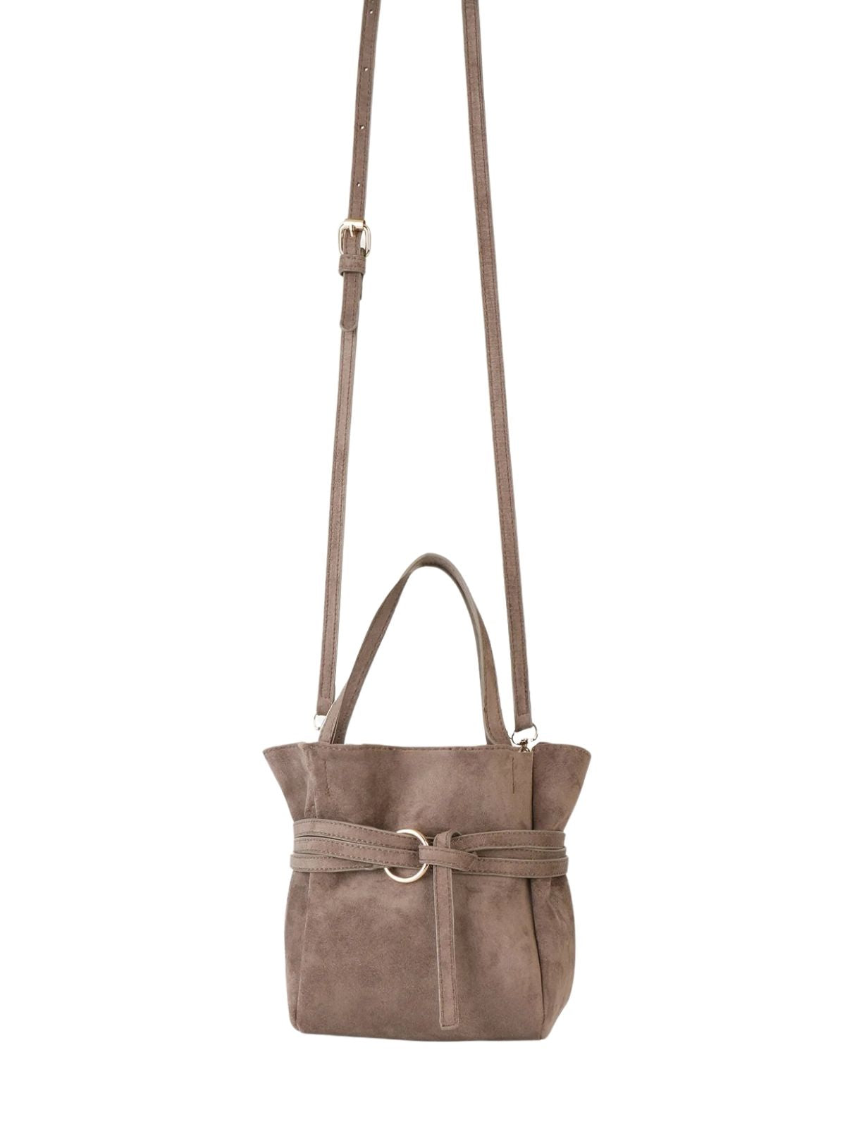Remi & Reid Blythe Mini Faux Suede Tote – Taupe