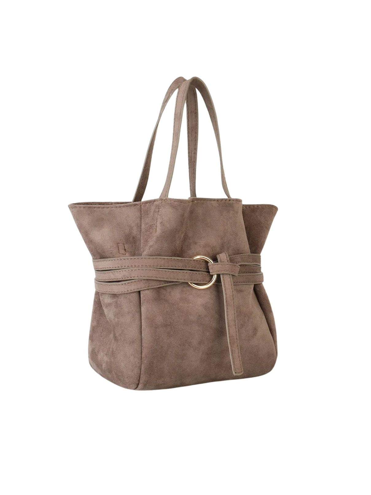 Remi & Reid Blythe Mini Faux Suede Tote – Taupe