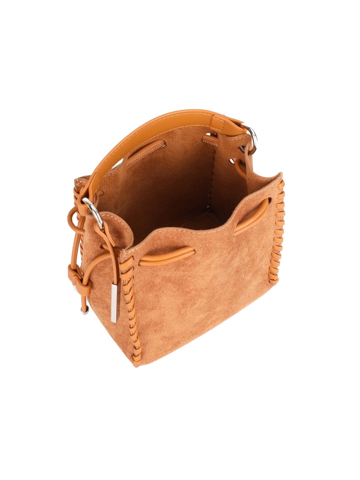 Remi & Reid Fallon Mini Faux Suede Bag – Camel