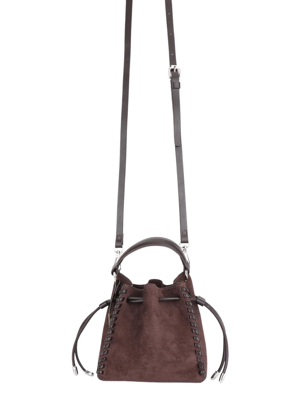 Remi & Reid Fallon Mini Faux Suede Bag – Chocolate
