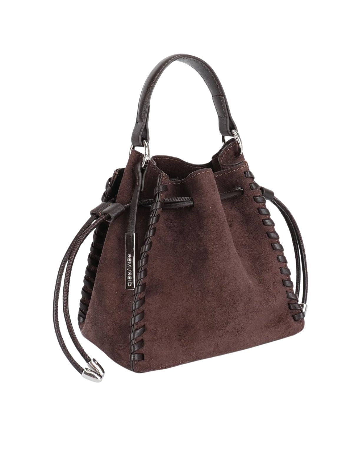 Remi & Reid Fallon Mini Faux Suede Bag – Chocolate