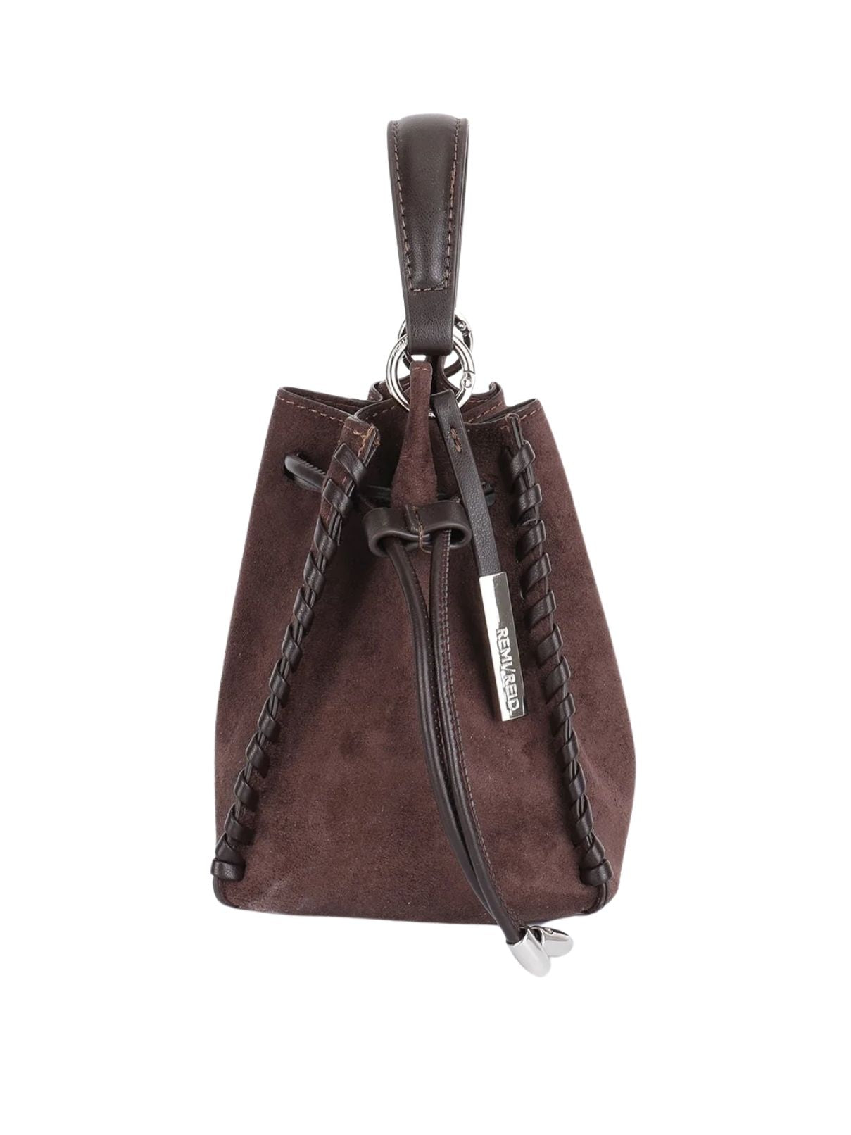 Remi & Reid Fallon Mini Faux Suede Bag – Chocolate