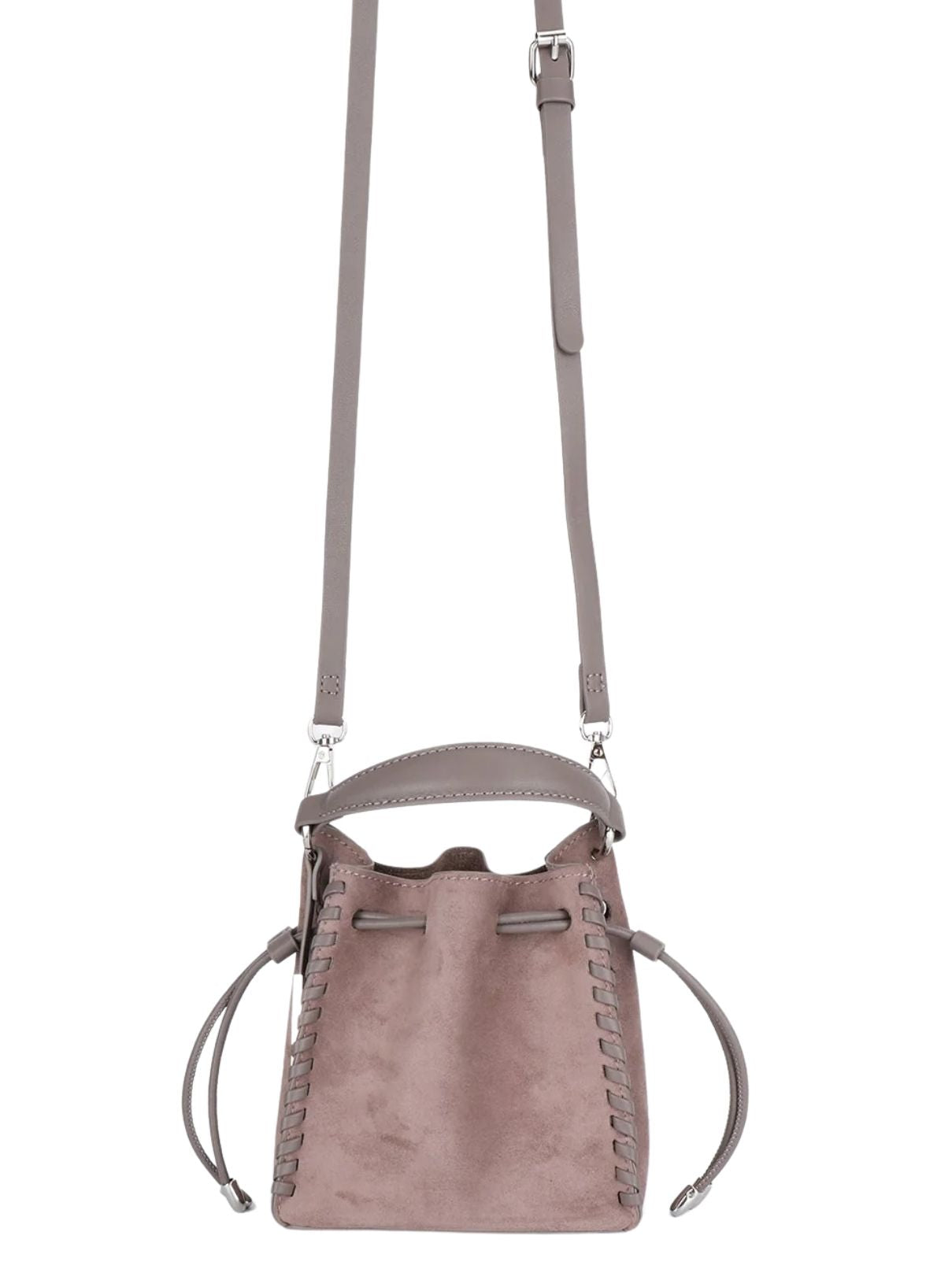 Remi & Reid Fallon Mini Faux Suede Bag – Taupe