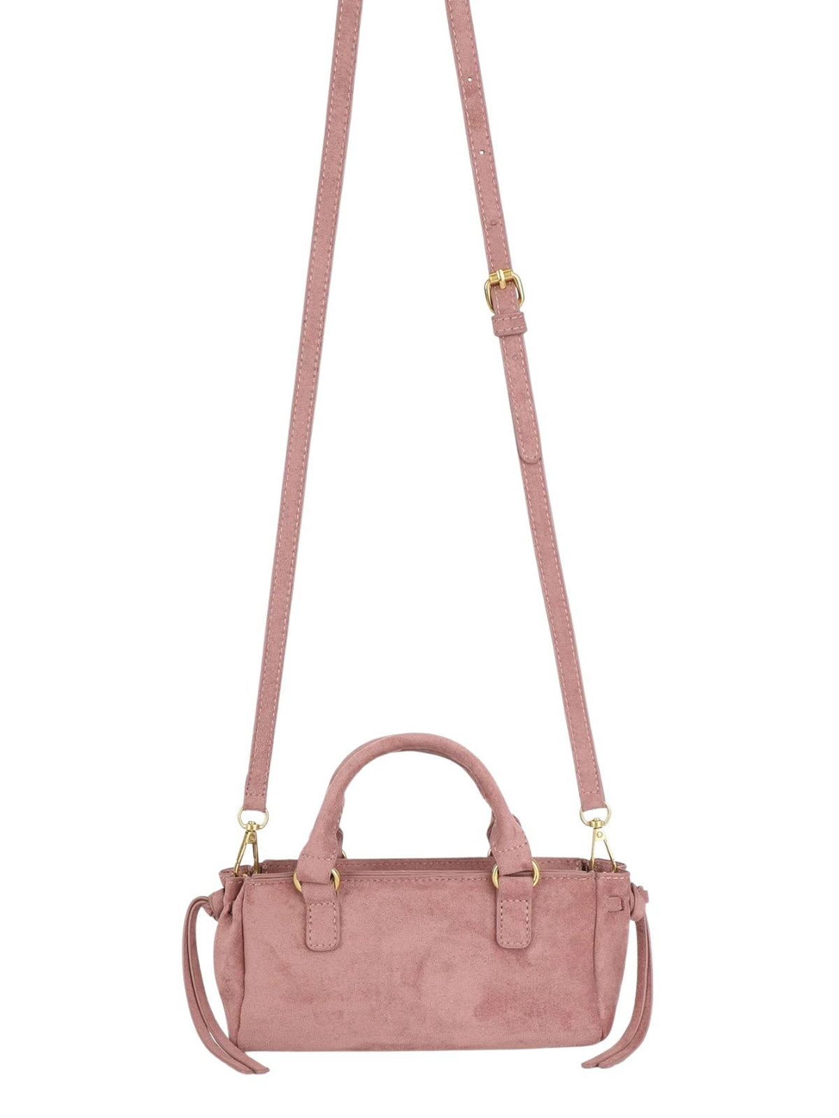 Remi & Reid Pepper Mini Faux Suede Satchel in Berry