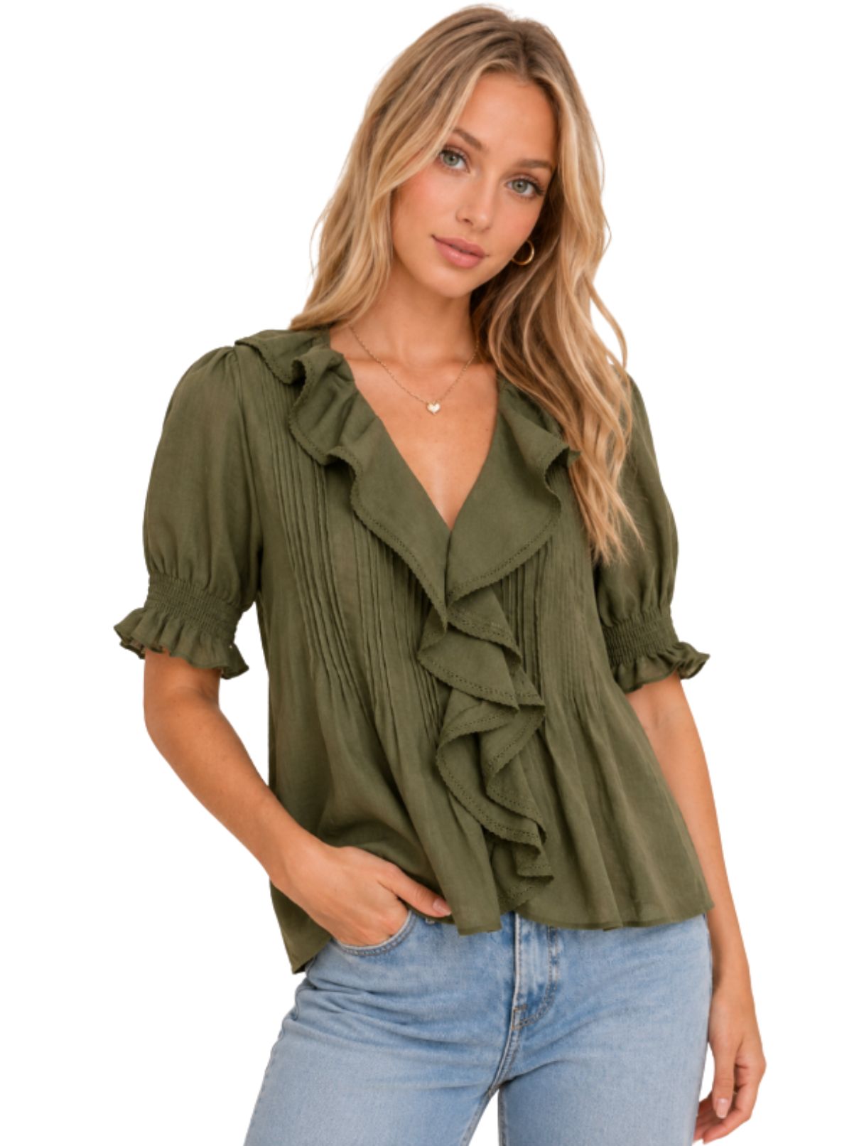 Reset by Jane Clover Top in Olive