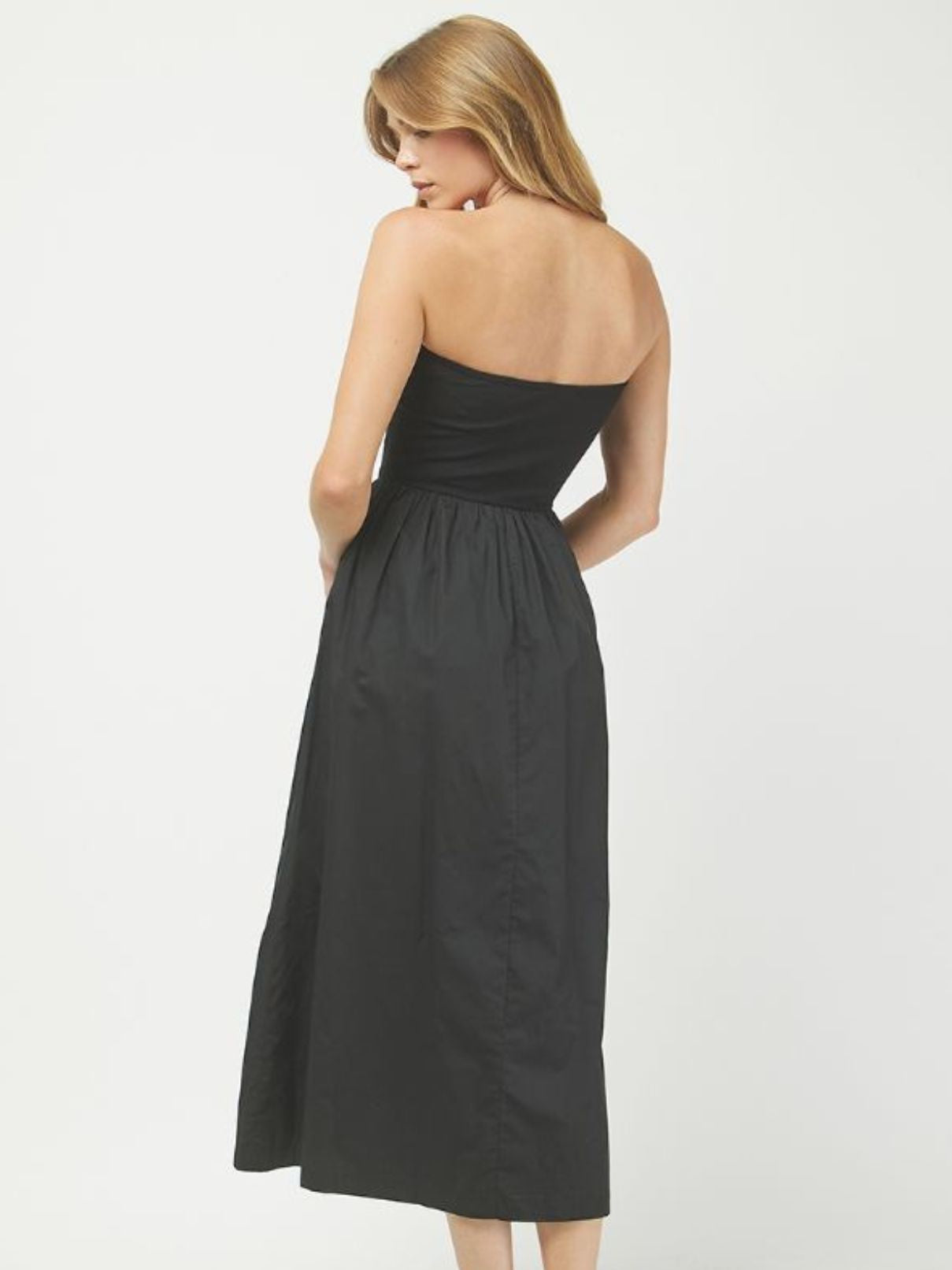 Ribbed Tube Maxi Dress in Black
