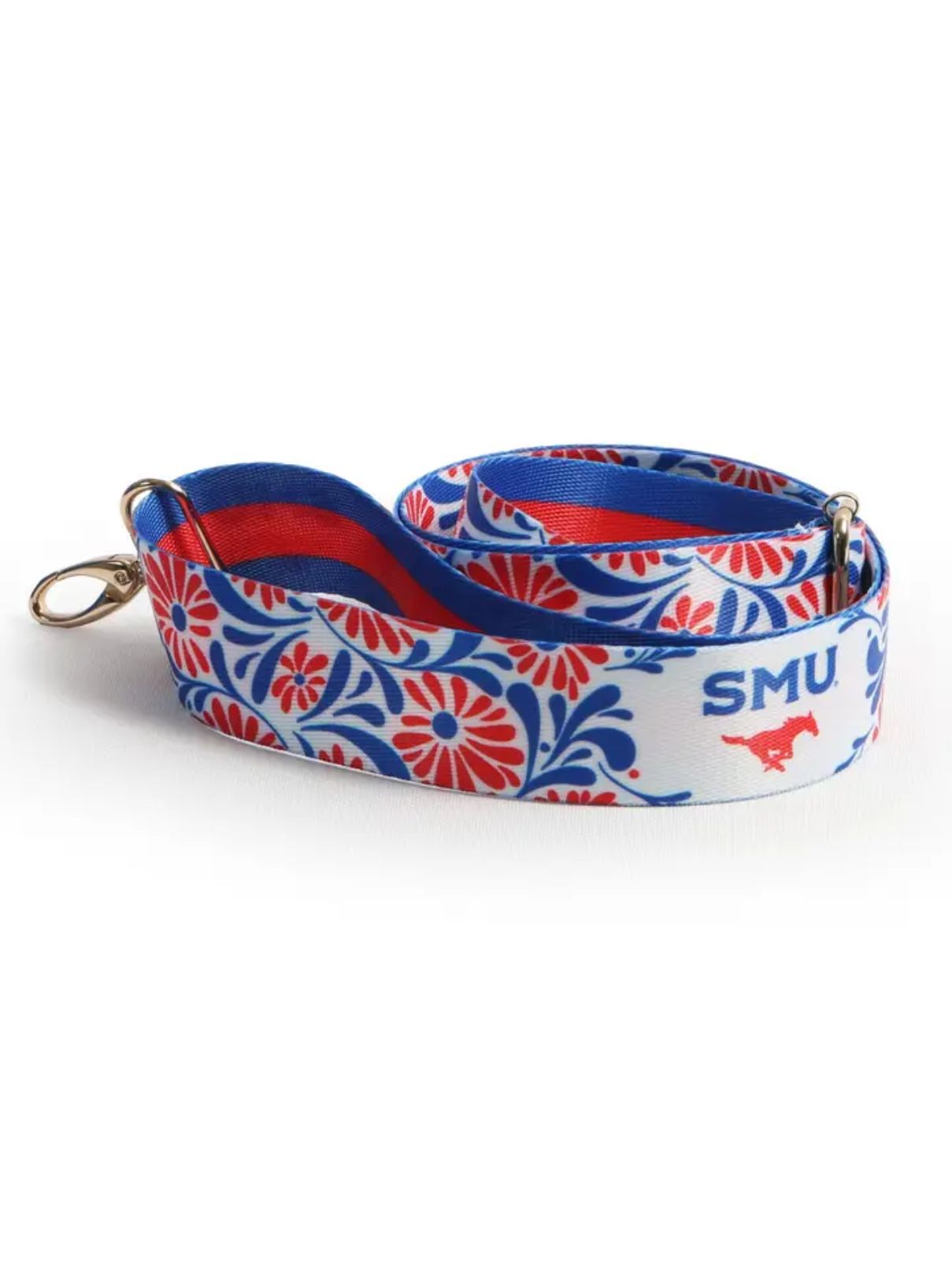 SMU Mustangs Floral Purse Strap – 1.5"