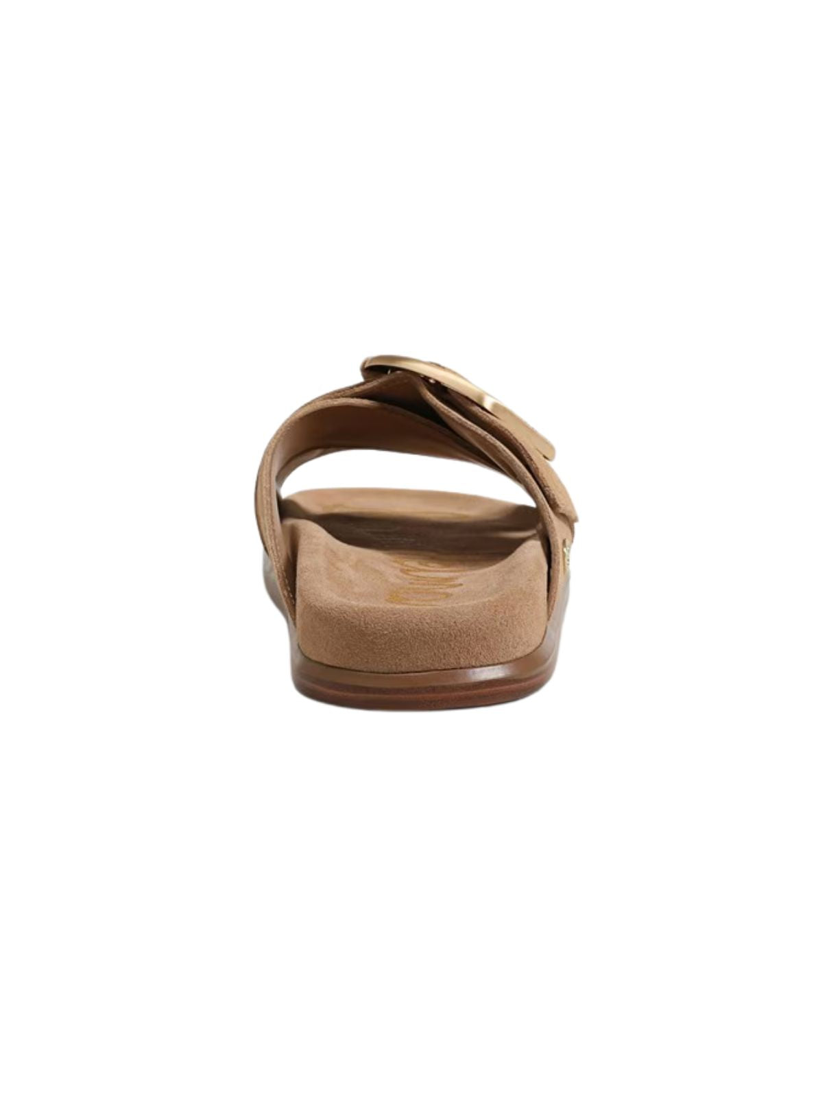 Sam Edelman Darla Buckle Slide in Cyprus Tan Suede