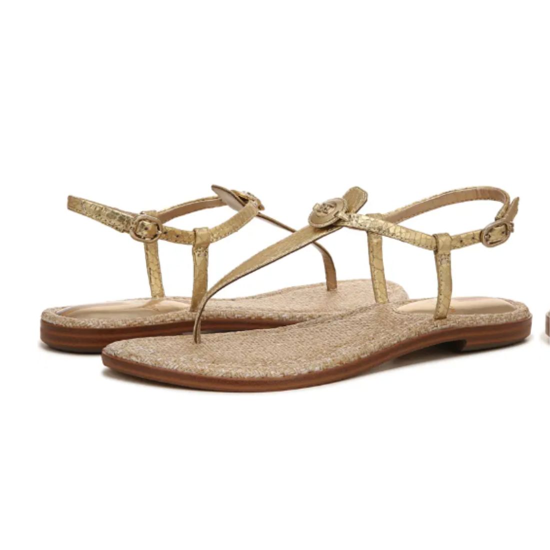 Sam Edelman Gigi Gold Boa Signet Flat Sandal