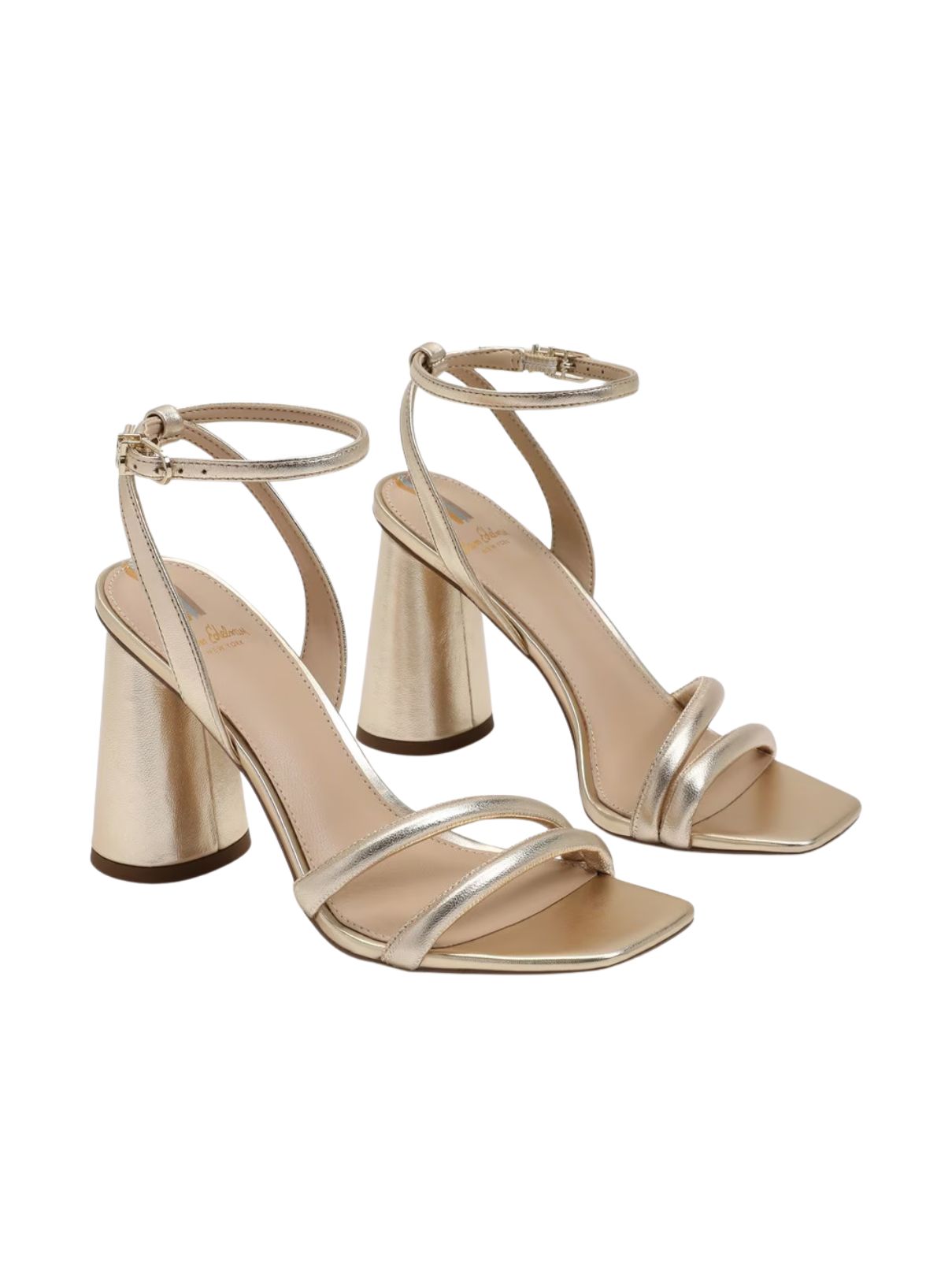 Sam Edelman Kia Block Heel in Gold Leather