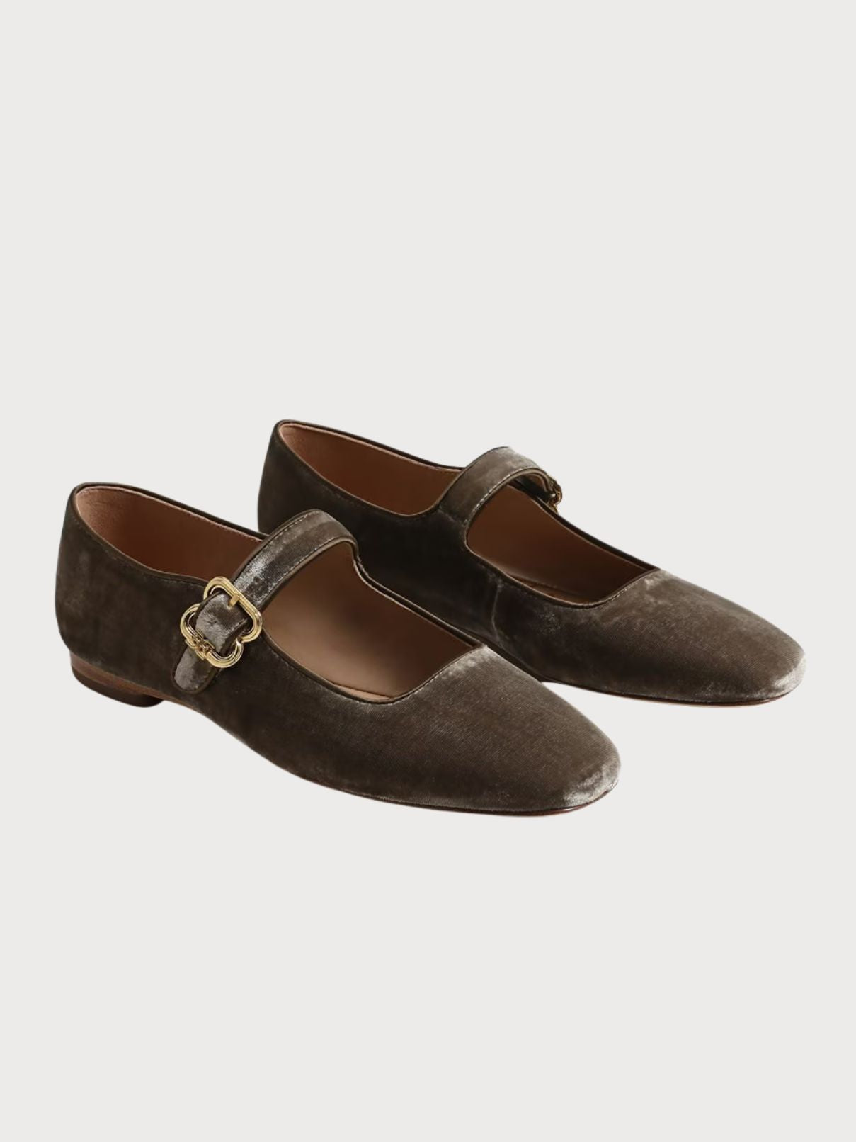Sam Edelman Michaela Flat Dark Sage Velvet