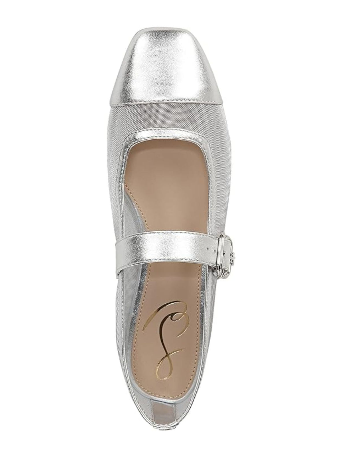 Sam Edelman Miranda Mary Jane Flats in Silver