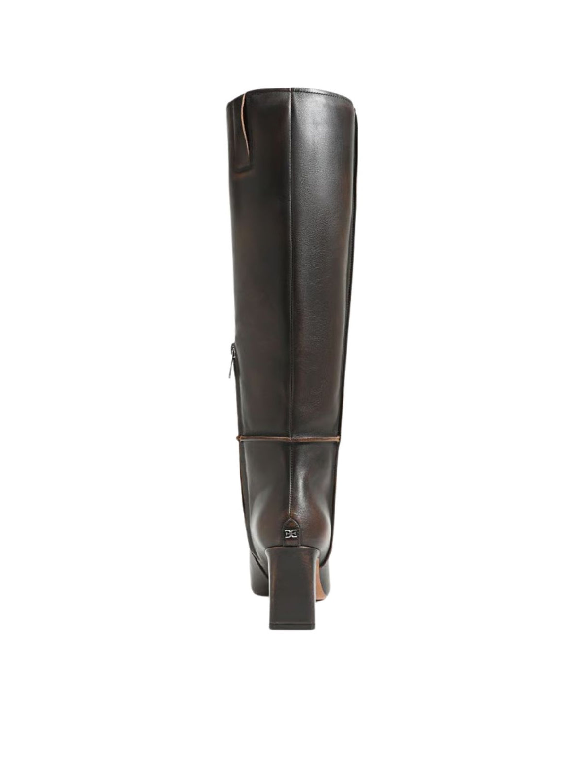 Sam Edelman Sylvia Moto Knee High Boot in Washed Brown Leather