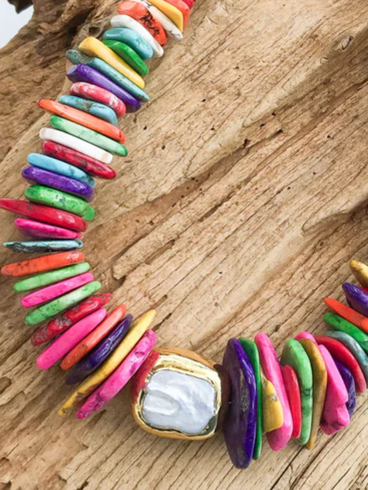 Sariah Round Pearl Necklace in Multi