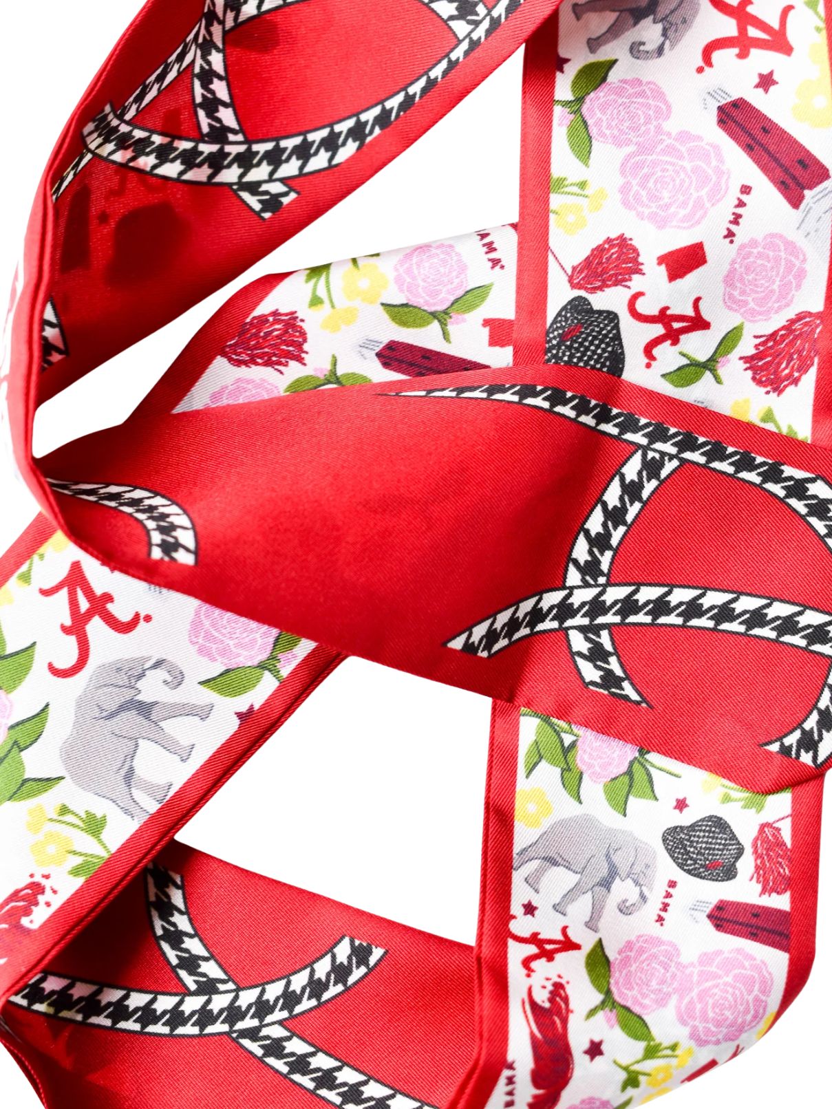 Saturday Silks Alabama Crimson Tide Skinny Scarf