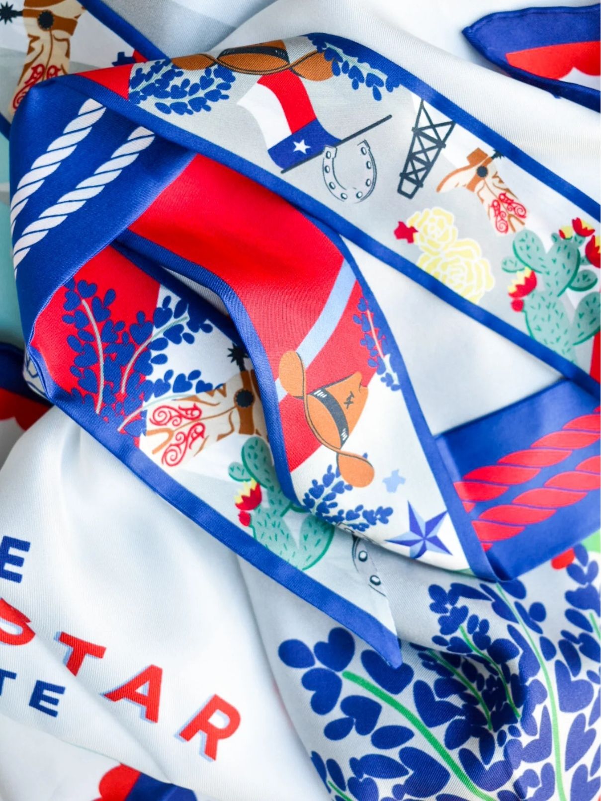 Saturday Silks Lone Star State Skinny Scarf