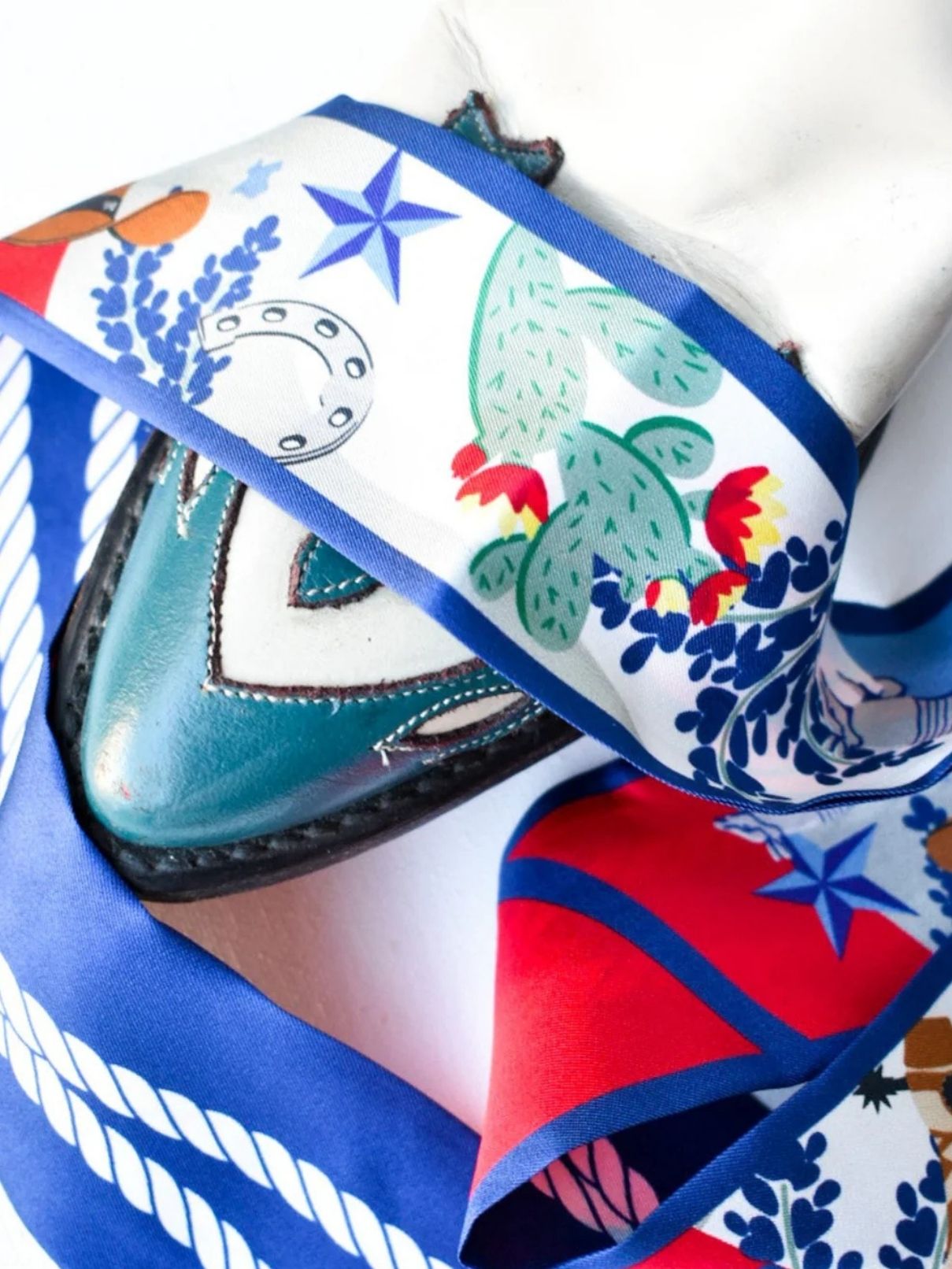 Saturday Silks Lone Star State Skinny Scarf