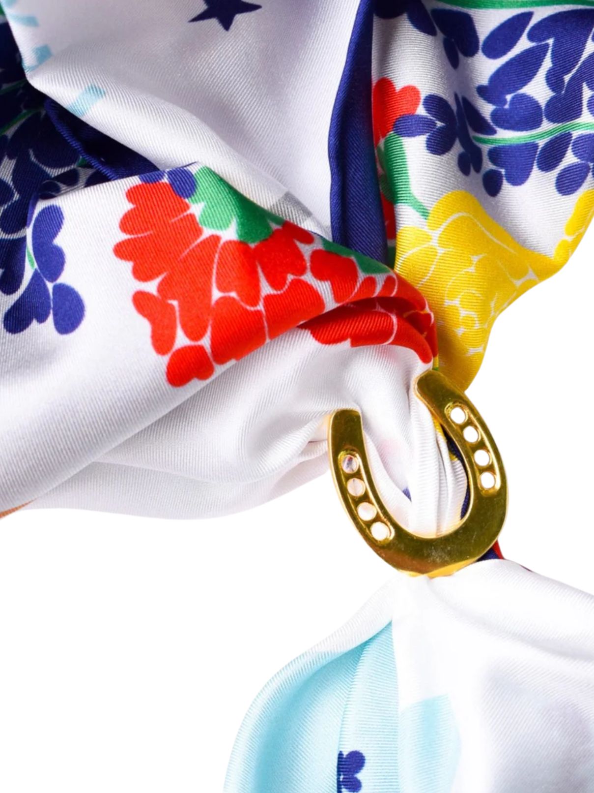 Saturday Silks Lucky Horseshoe Scarf Ring
