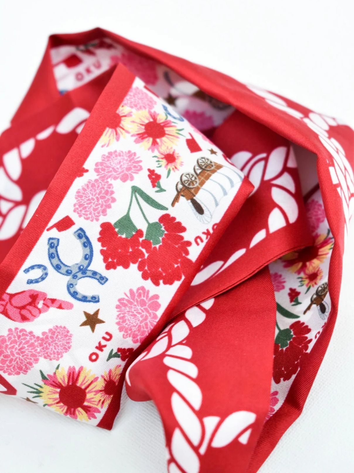 Saturday Silks Oklahoma Sooner Skinny Scarf